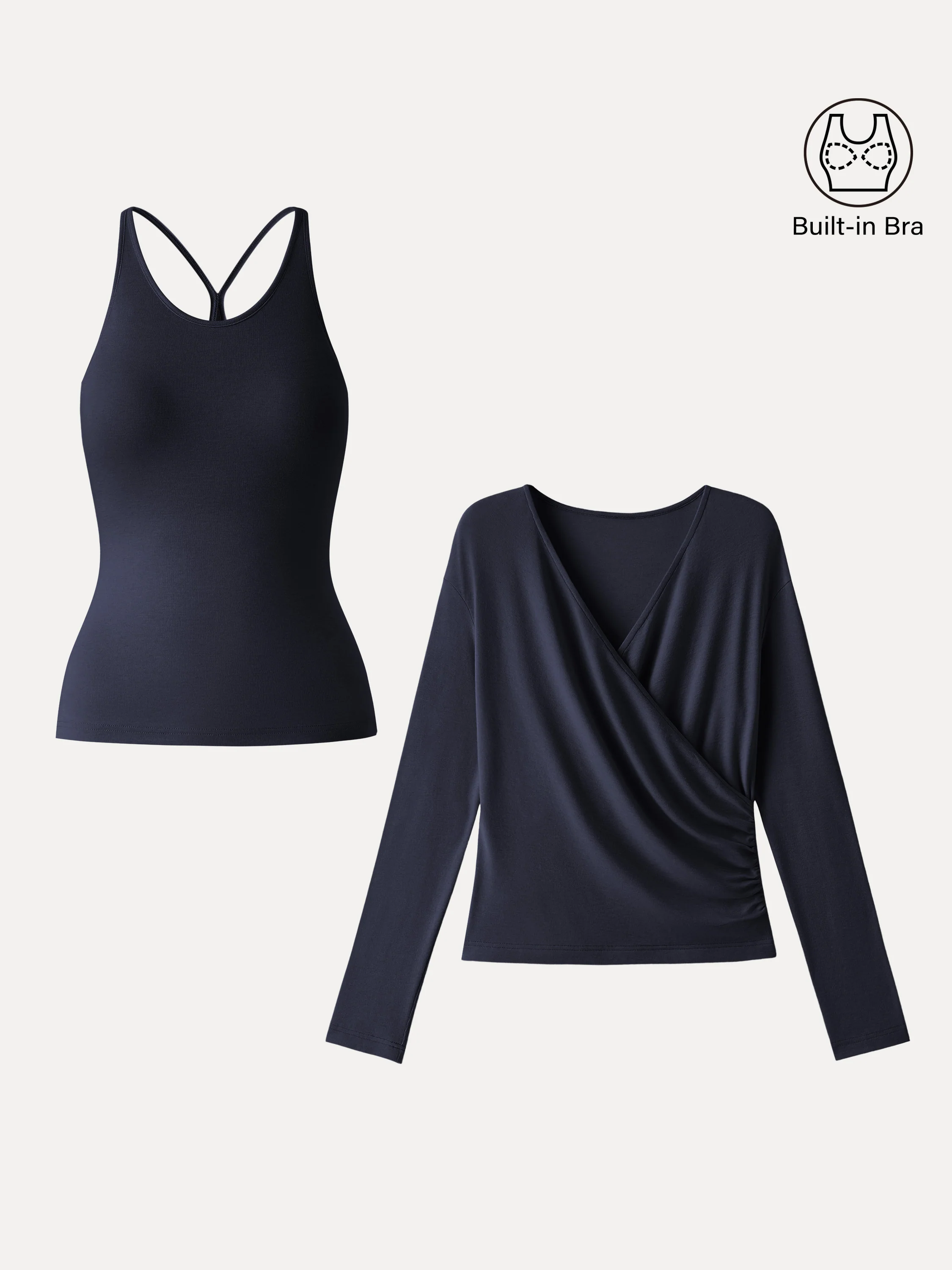 Summer Two-Piece Set Cami with Surplice Ruched Top - Image 15