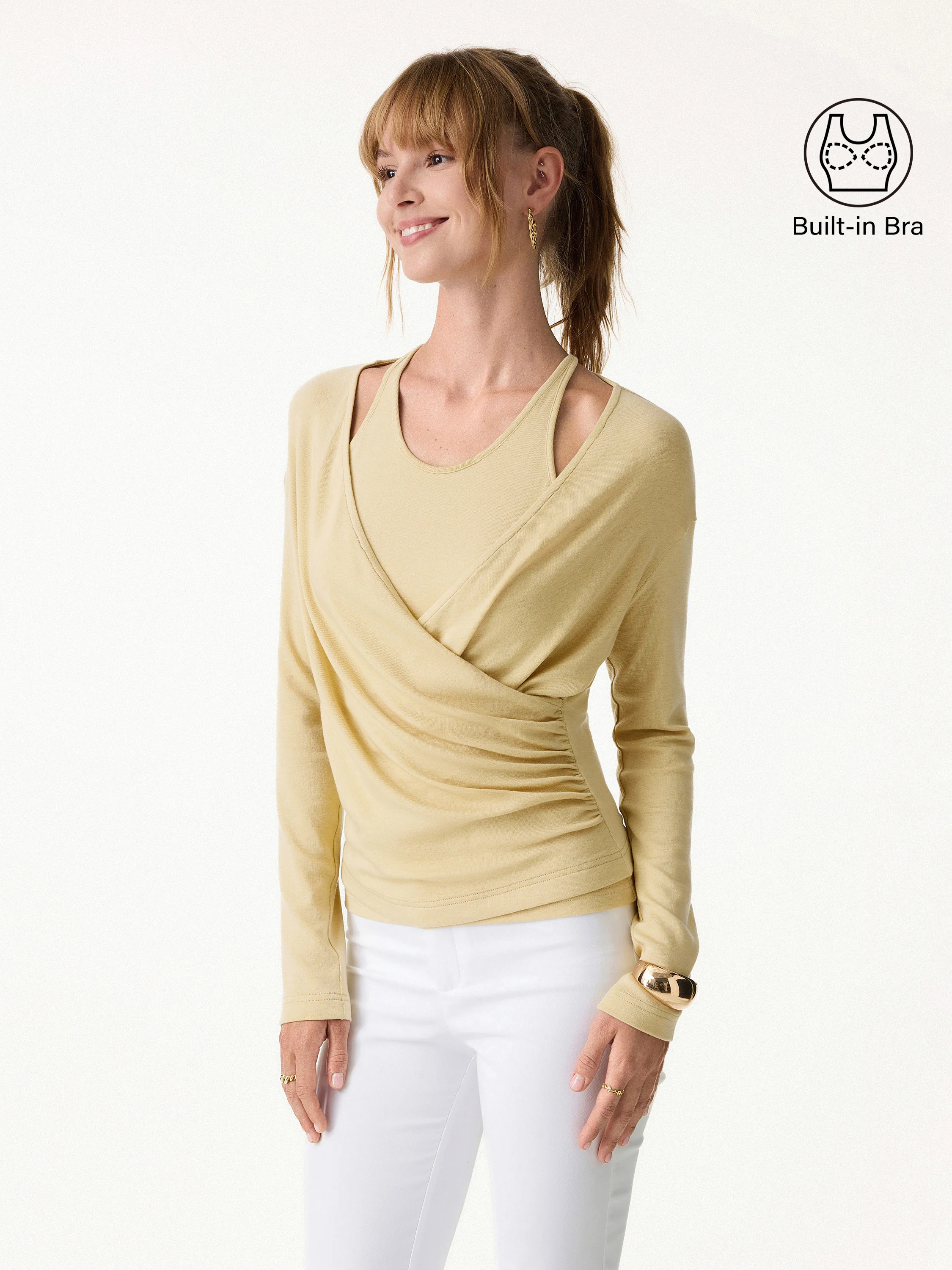 Summer Two-Piece Set Cami with Surplice Ruched Top - Image 6