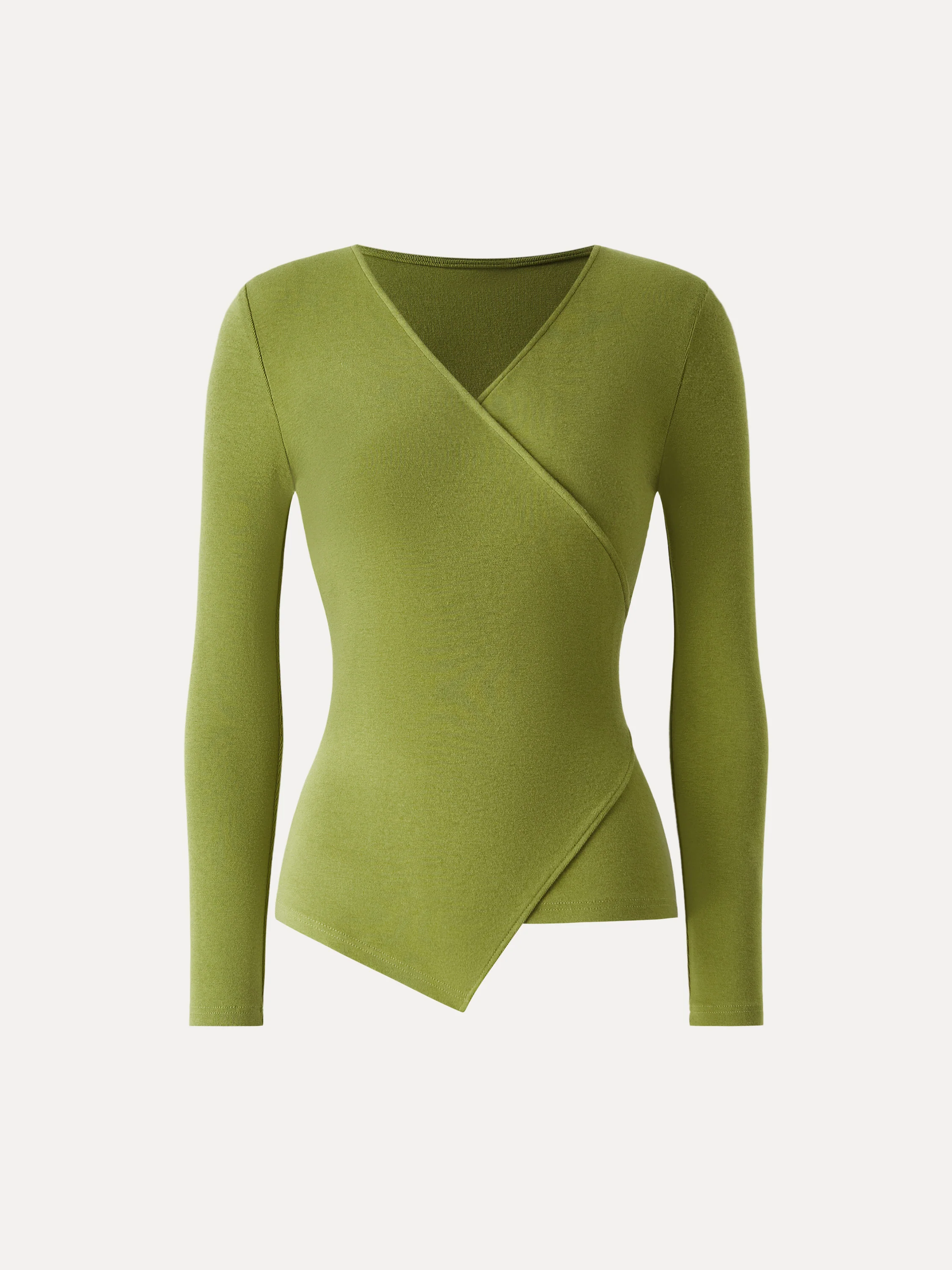 Surplice Skimming Long Sleeve Top - Image 8