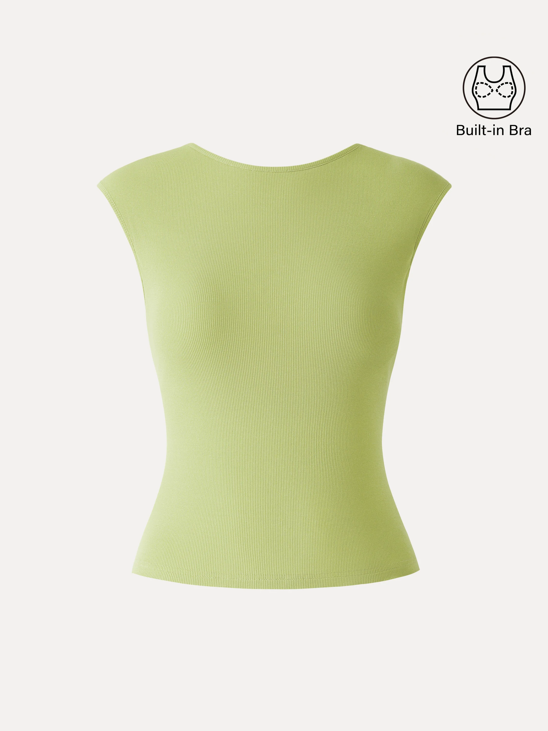 Sweat-Wicking Boatneck Open Back Bra Top - Image 11