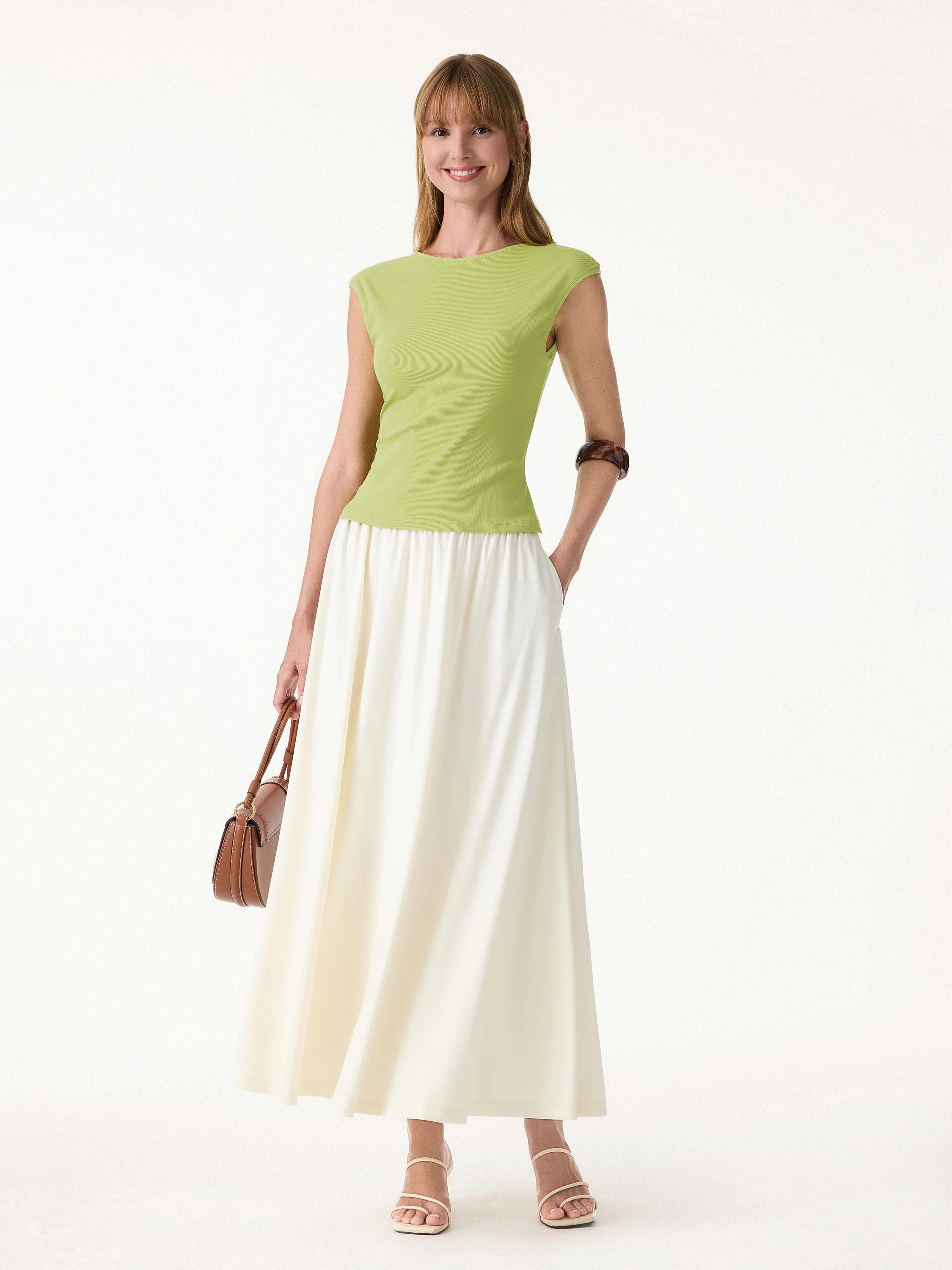 Sweat-Wicking Boatneck Open Back Bra Top - Image 5