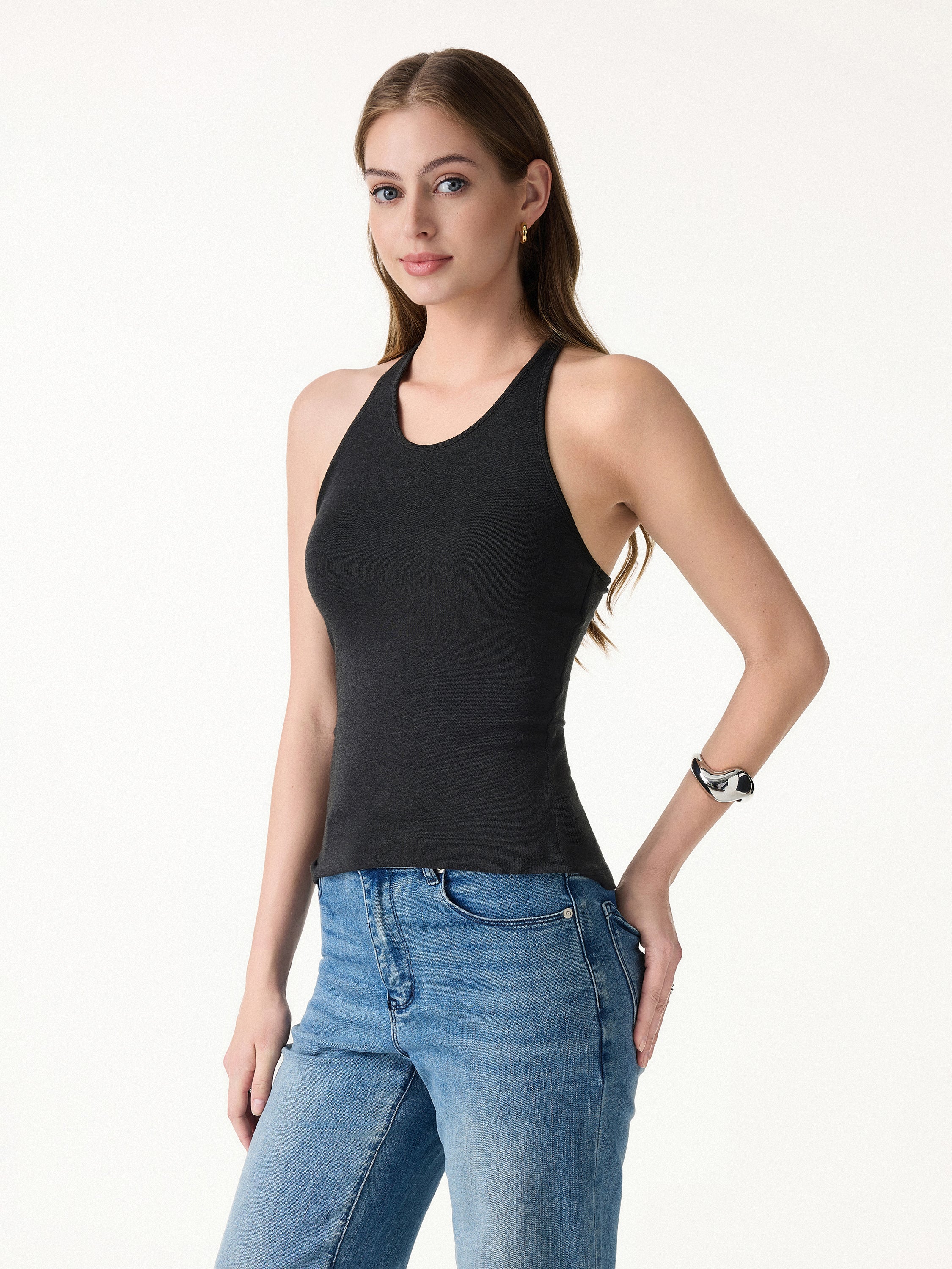 Sweat-Wicking Scoop Neck Bra Tank - Image 13