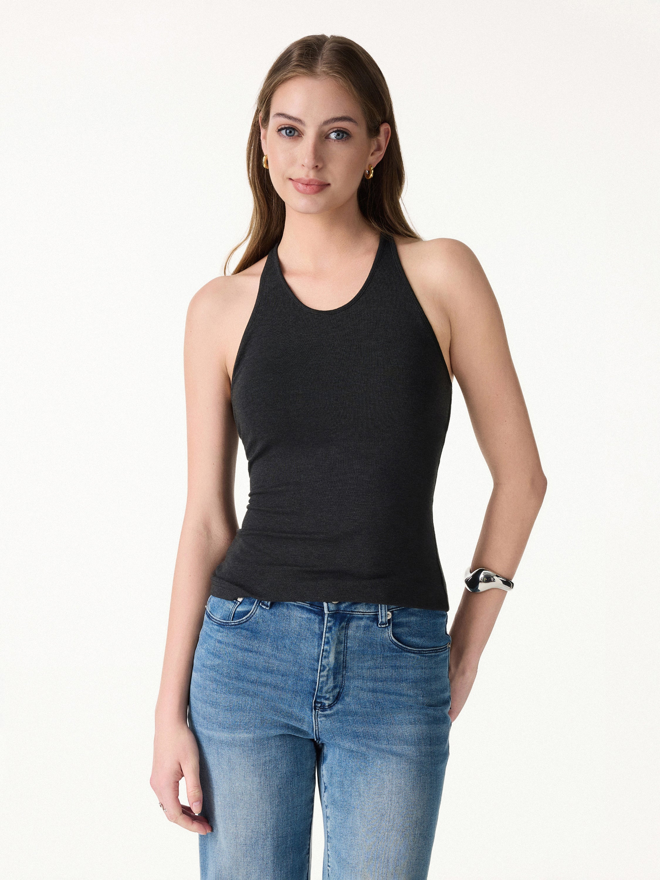 Sweat-Wicking Scoop Neck Bra Tank - Image 9