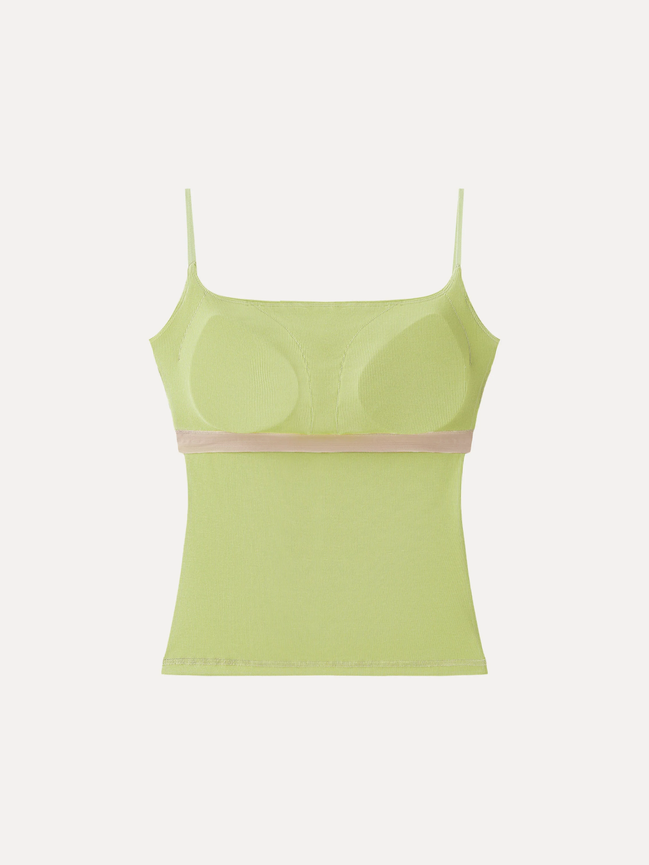 Sweat-Wicking Square Neck Stretchy Spaghetti Bra Tank - Image 17