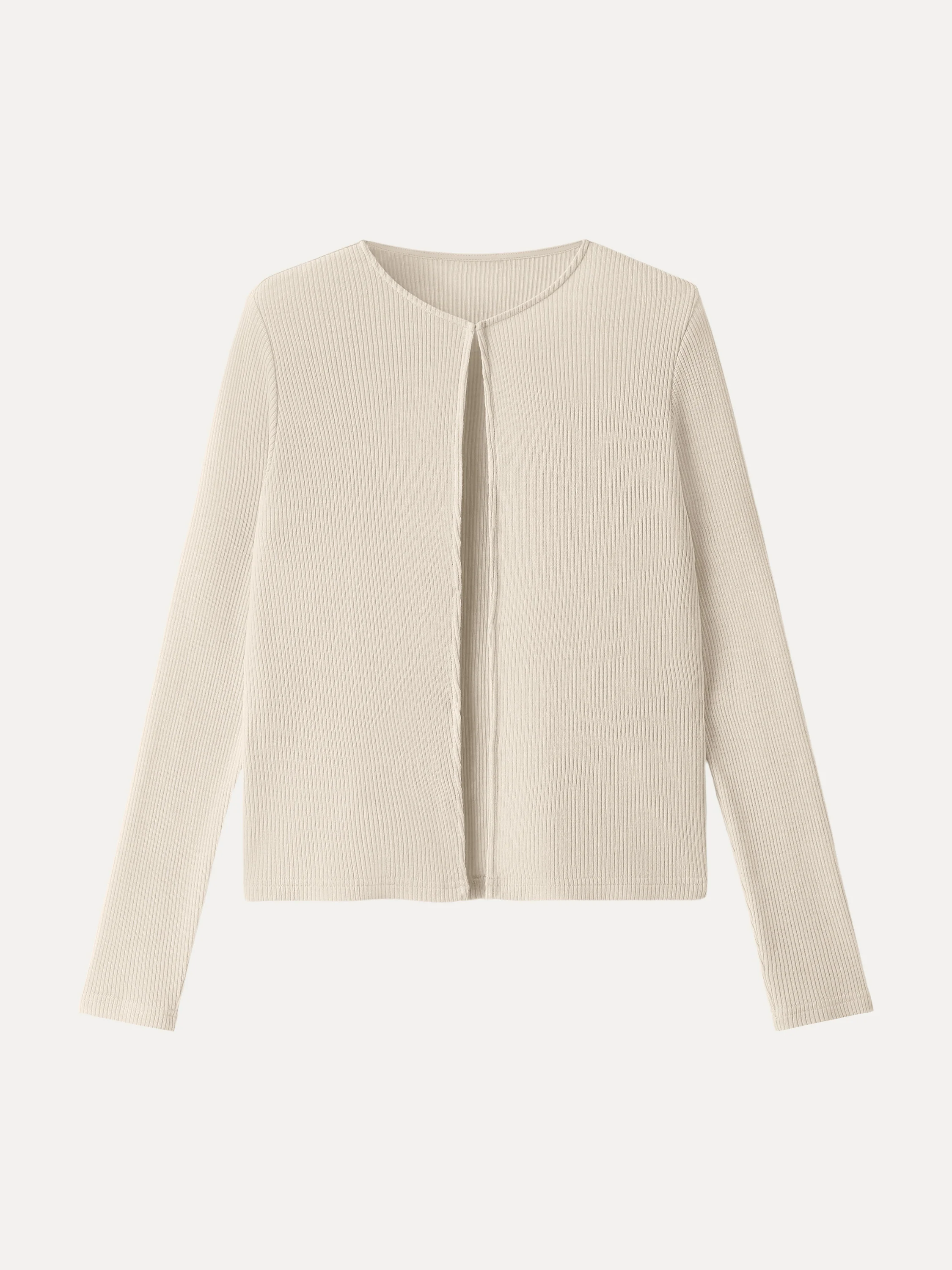 Textured Knit Relaxed Long Sleeve Cardigan - Image 10