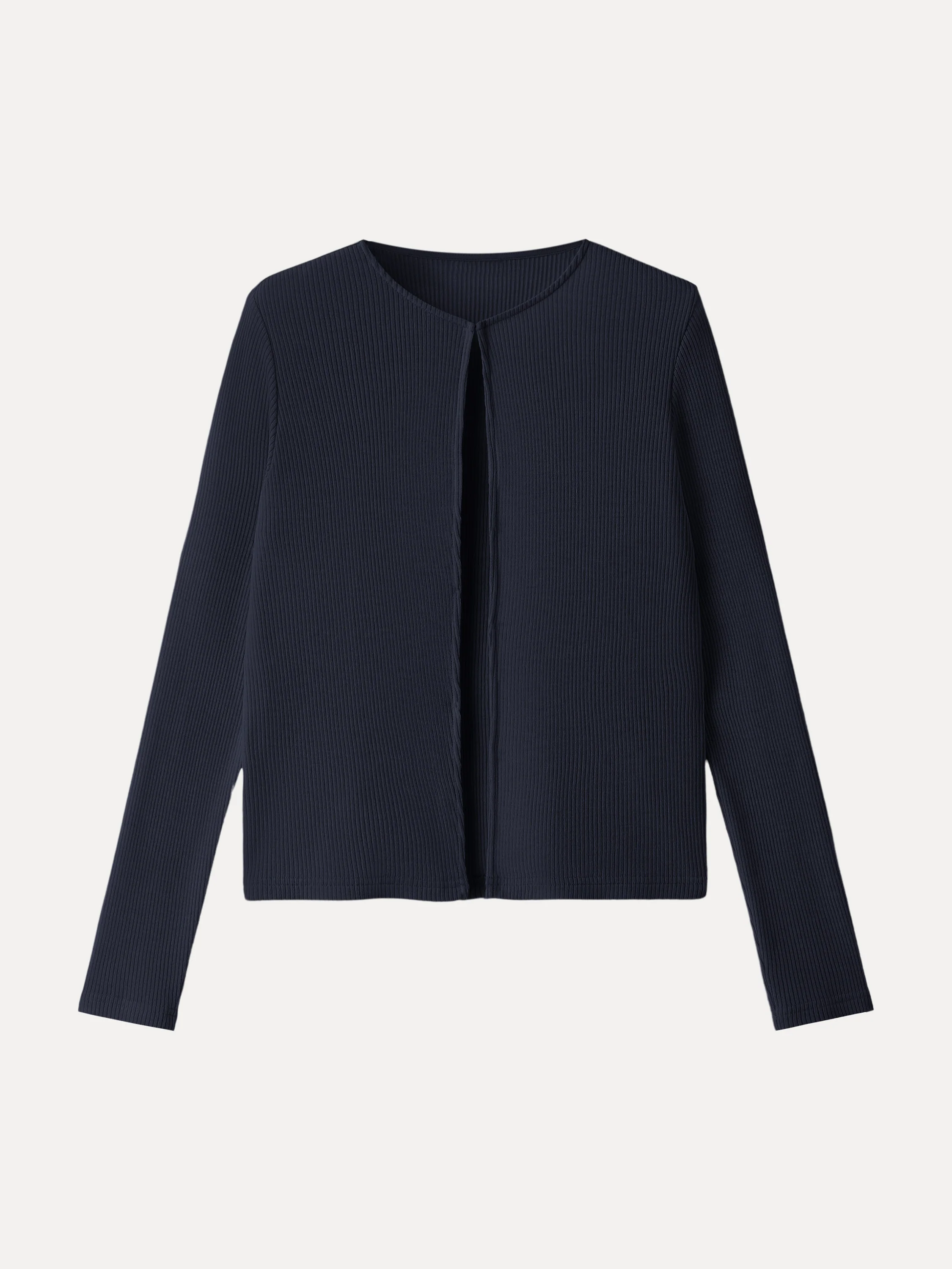 Textured Knit Relaxed Long Sleeve Cardigan - Image 12