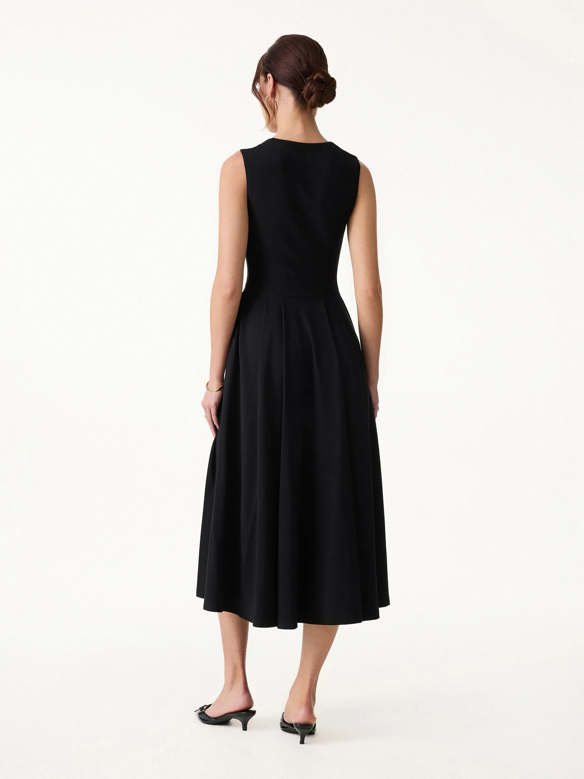 The Anytime Little Black Bra Dress with Pockets - Image 10