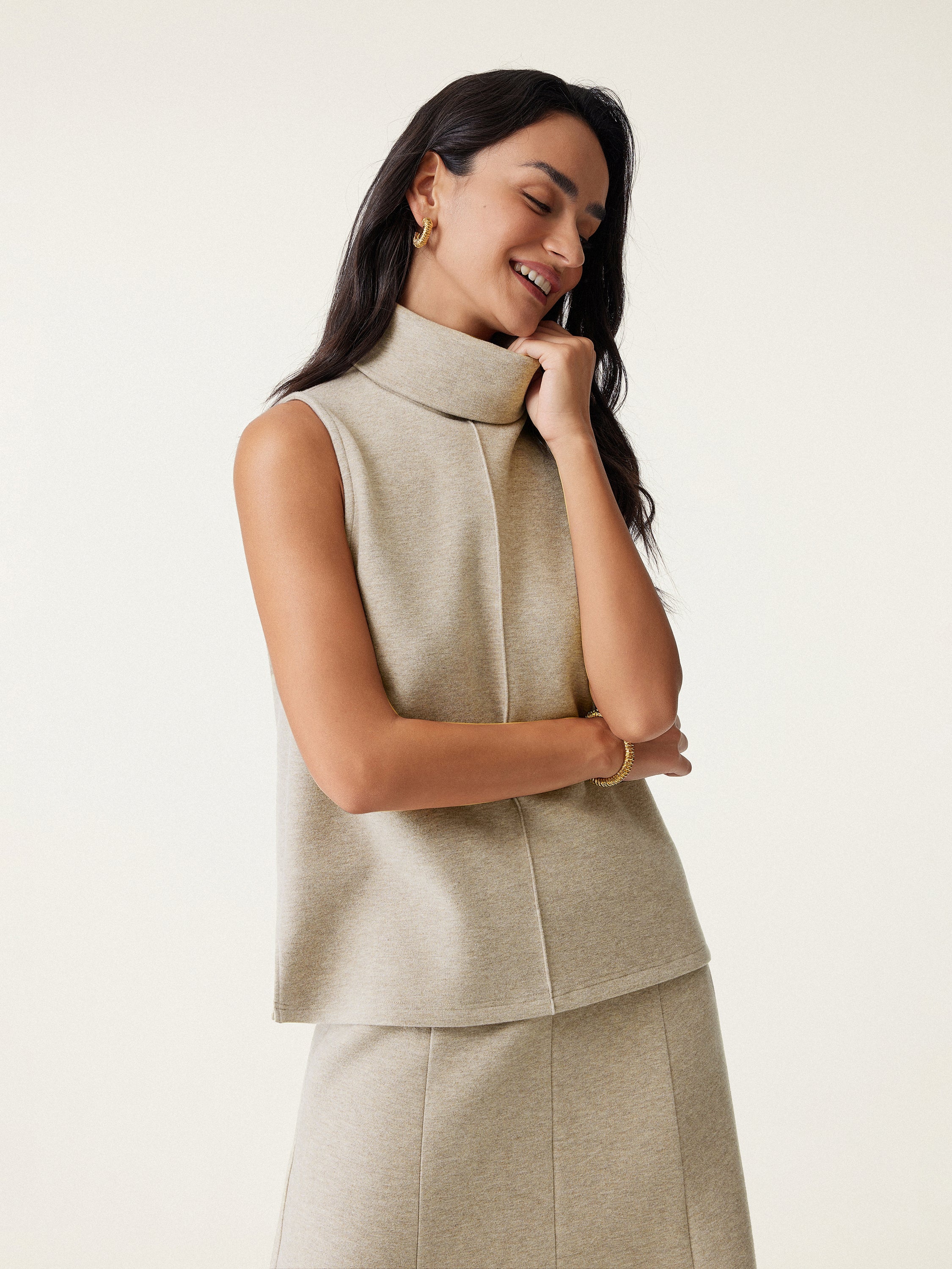 Turtle Neck Split Hem Top - Image 10