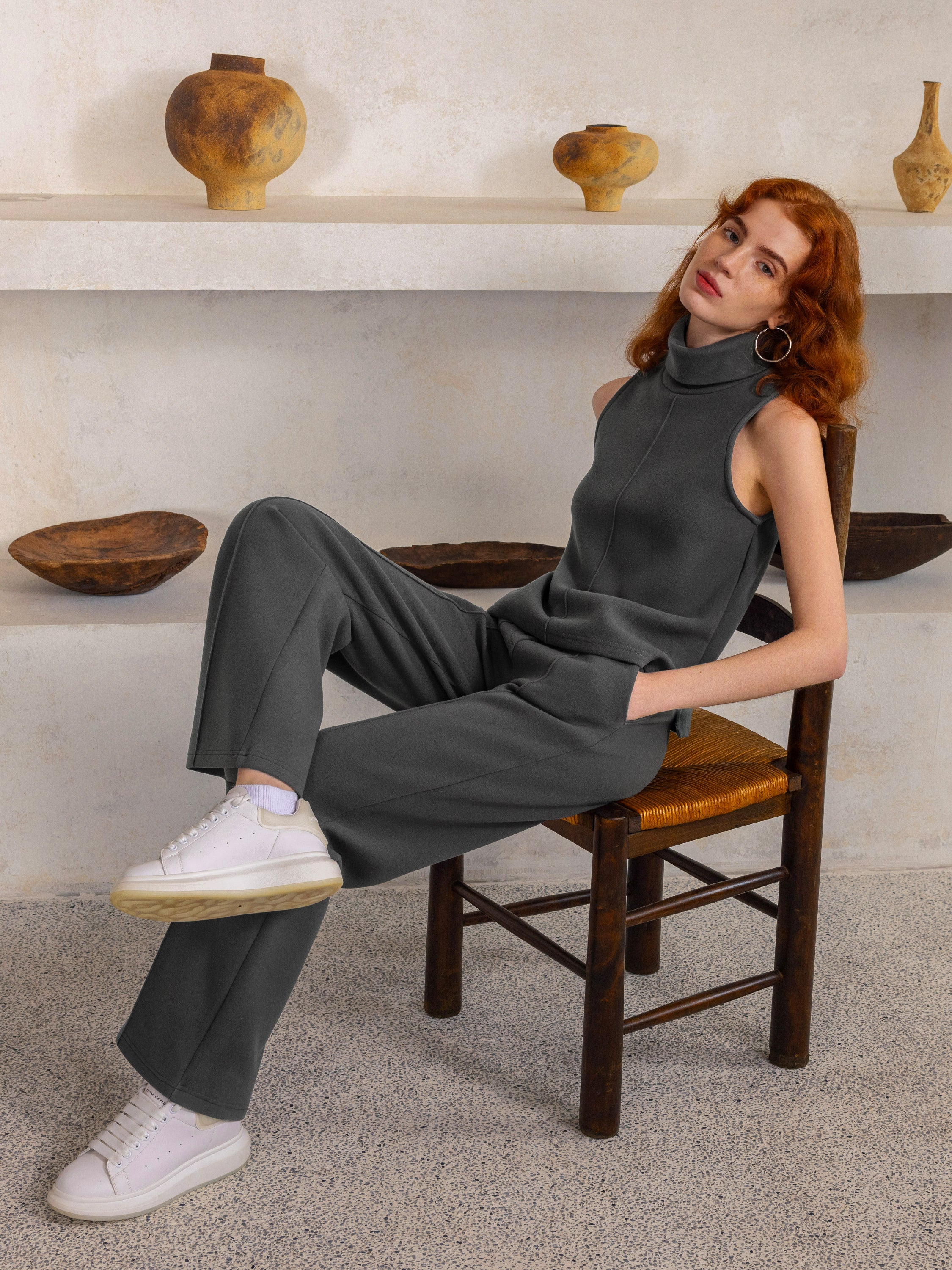 Turtle Neck Split Hem Top - Image 16