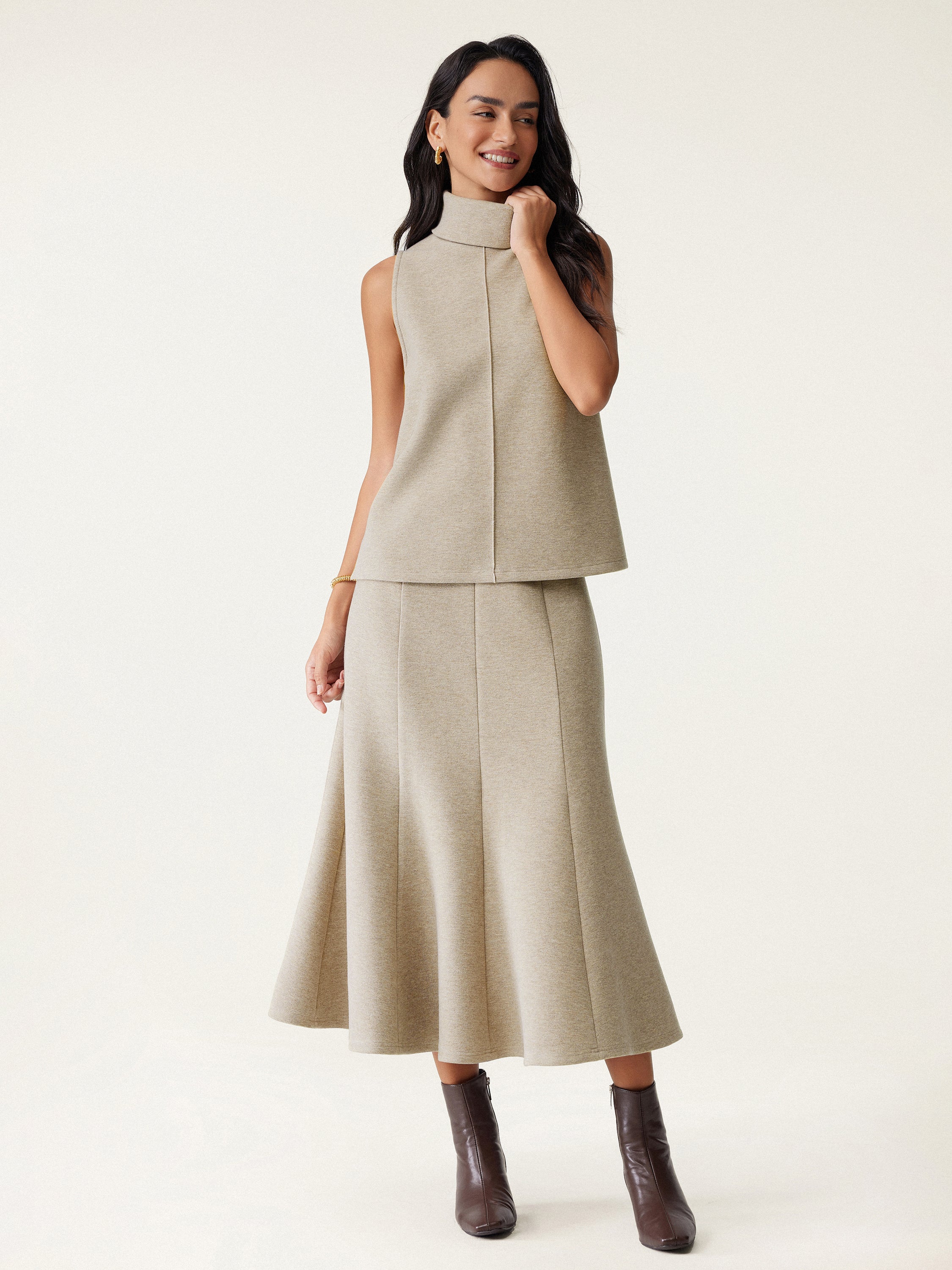 Turtle Neck Split Hem Top - Image 6