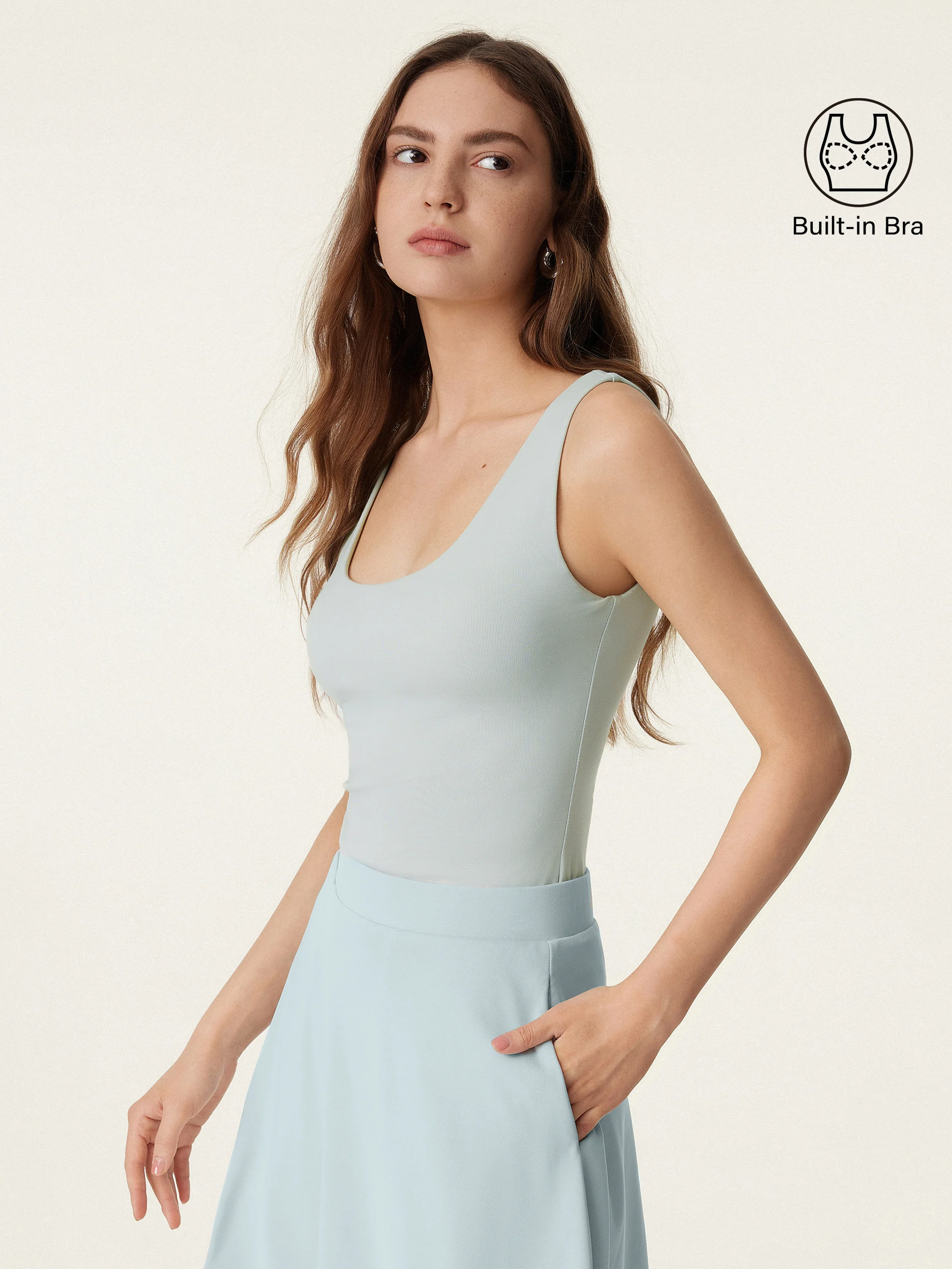U-neck New Airy Bra Tank - Image 3