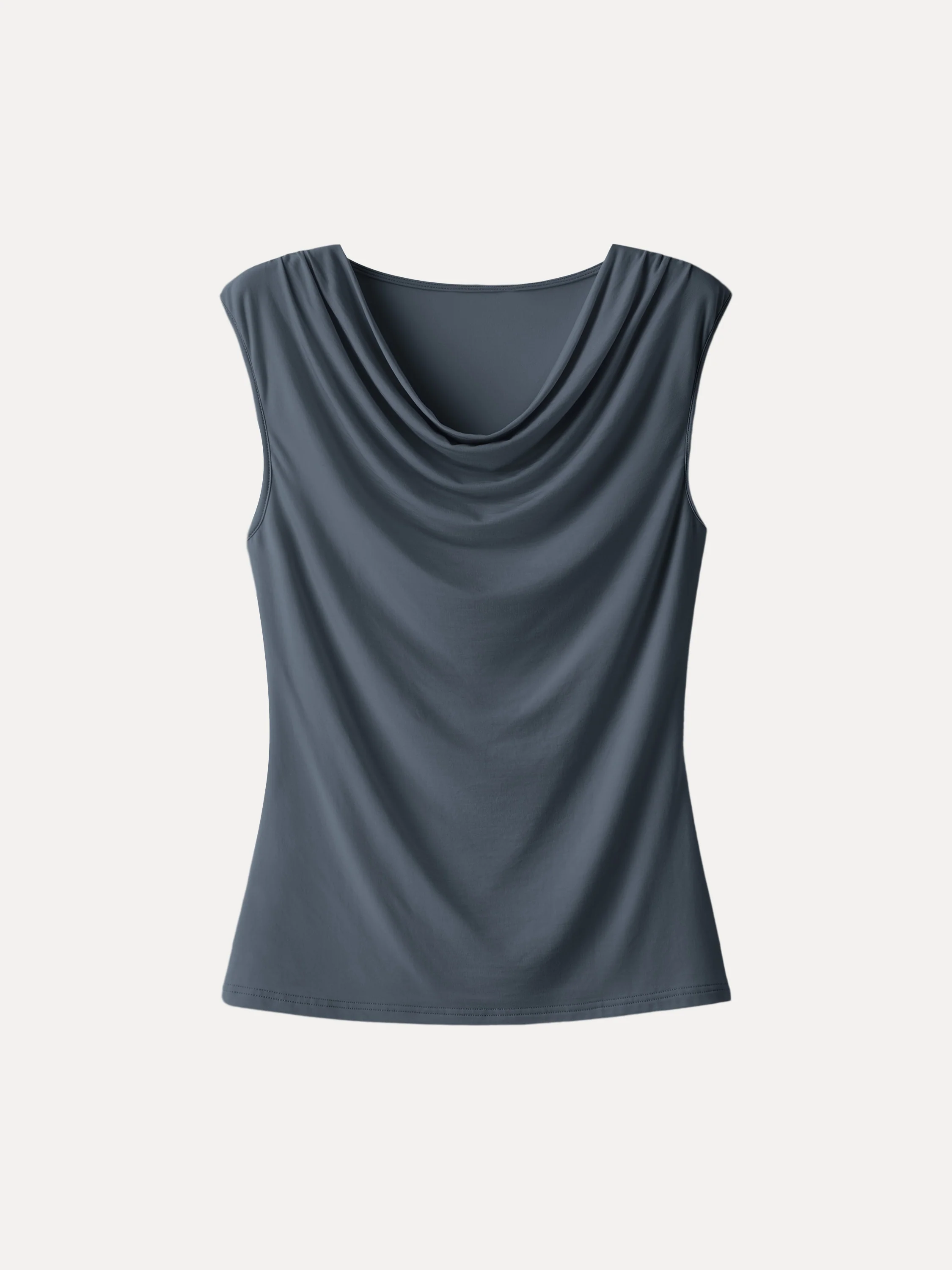 UltraSoft Matte Smooth Cowl Neck Long Tank - Image 12