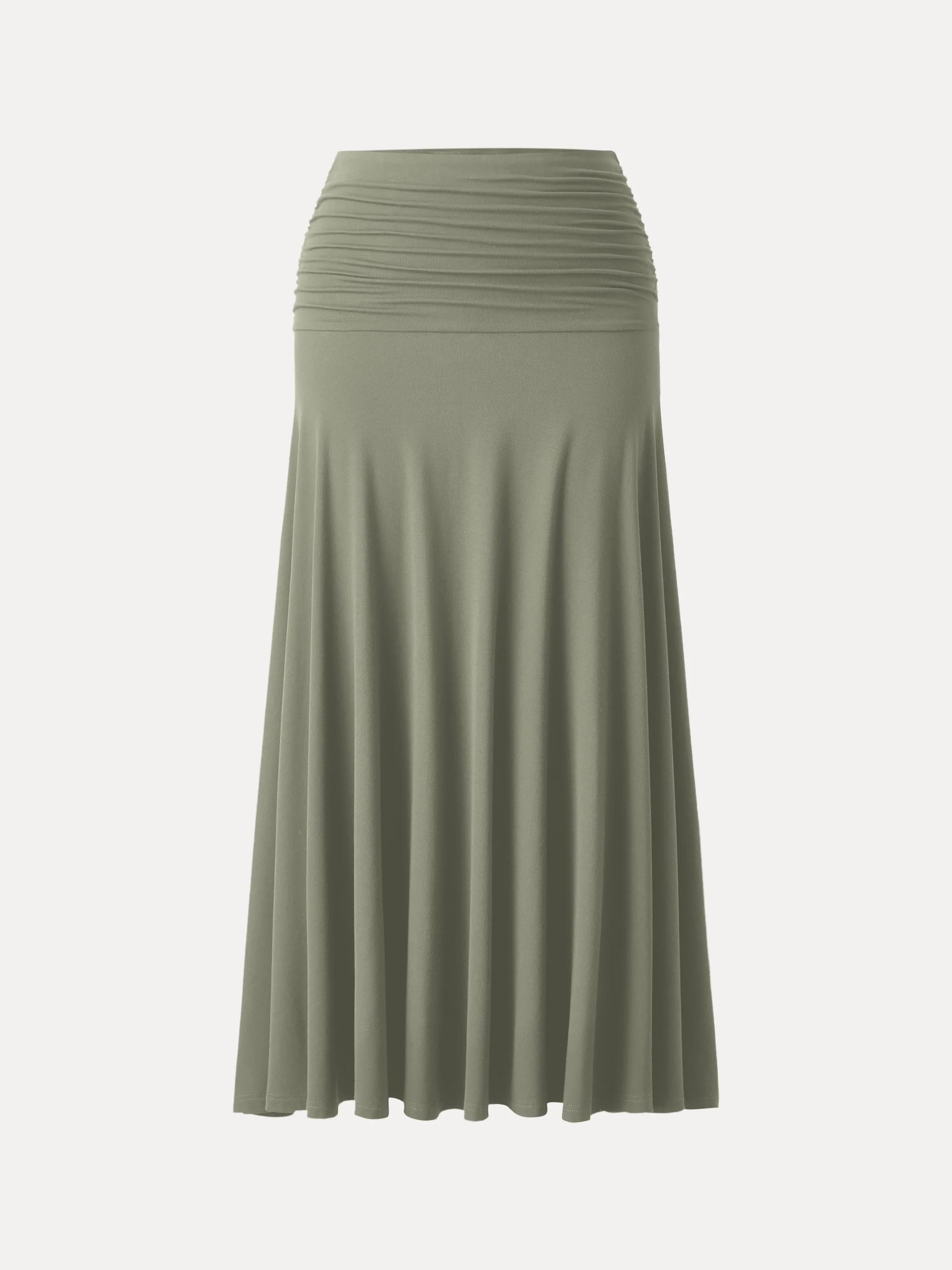 Ultrasoft Mid Rise A-line Ruched Maxi Skirt - Image 14