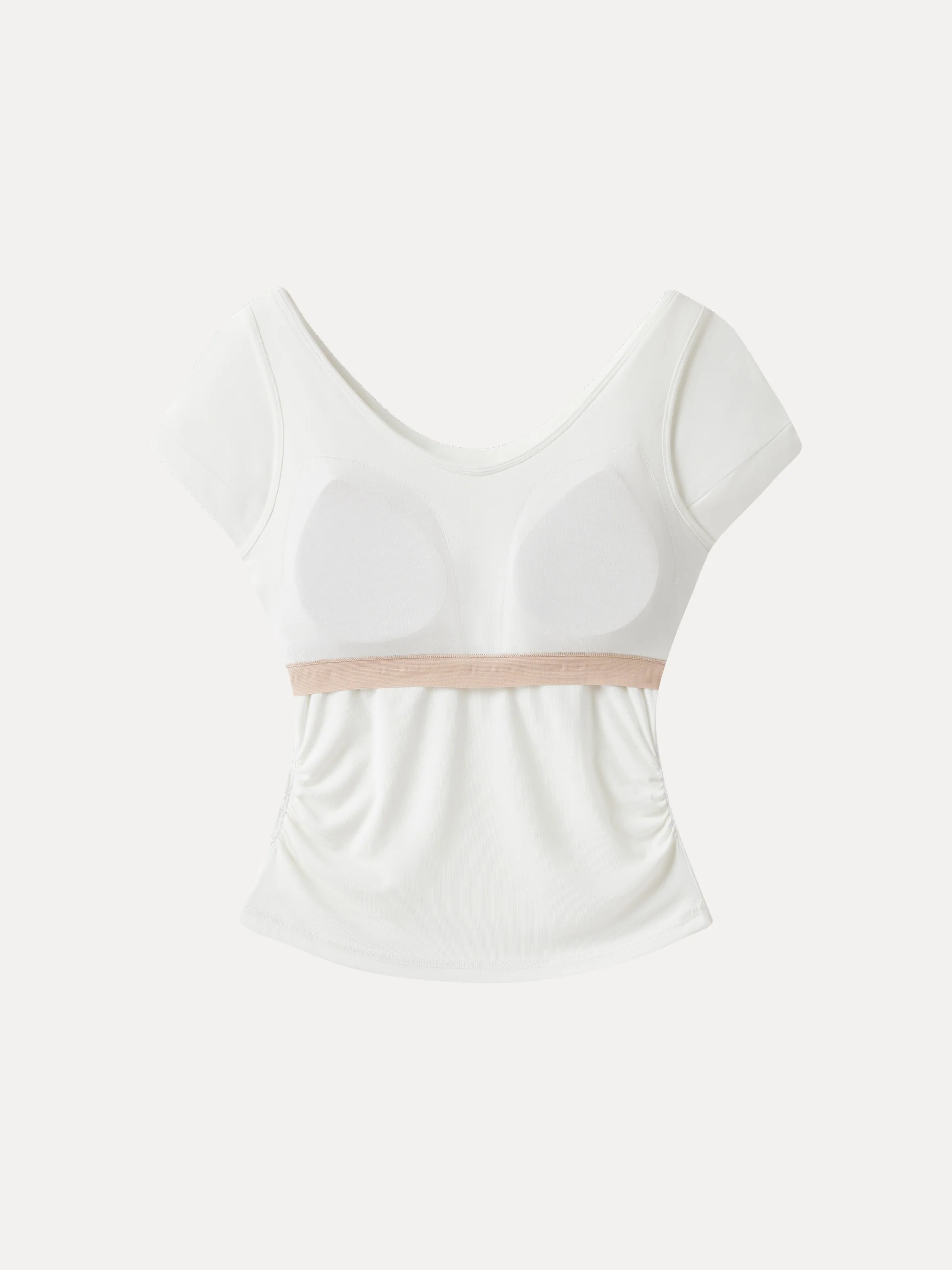 UltraSoft SkinKiss Draped U-Neck Ruched Bra Top - Image 11