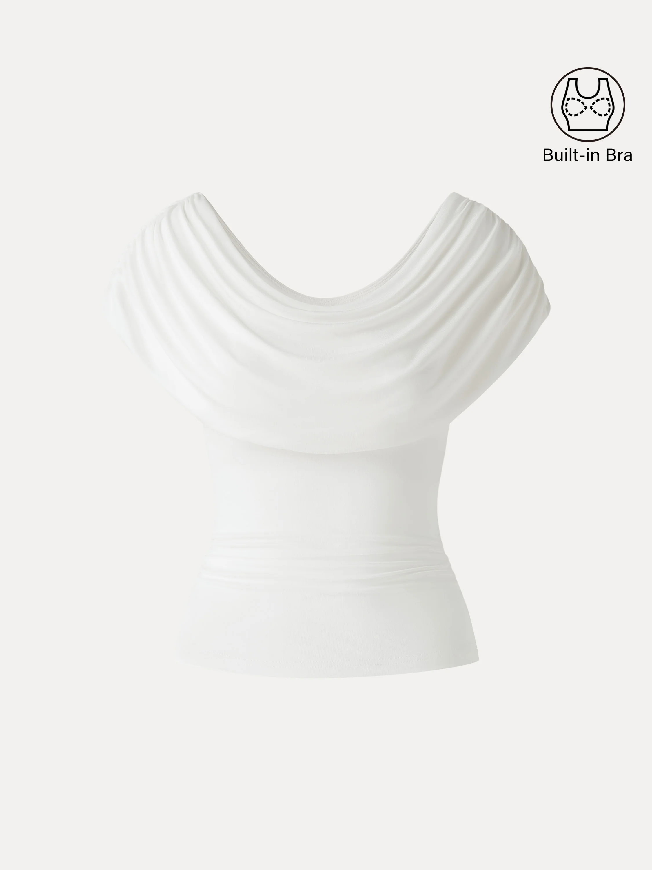 UltraSoft SkinKiss Draped U-Neck Ruched Bra Top - Image 12
