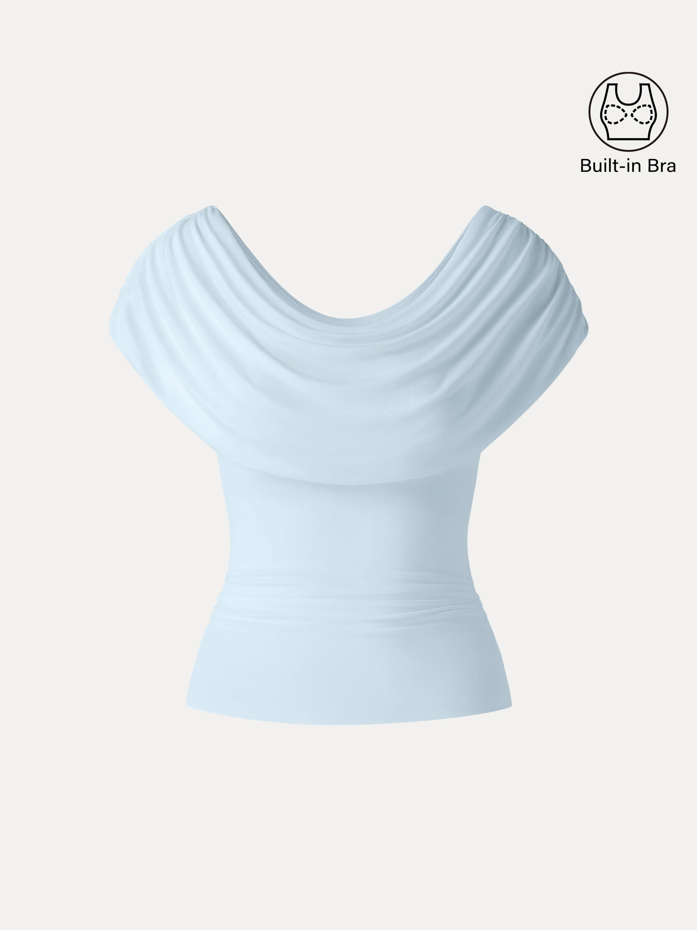 UltraSoft SkinKiss Draped U-Neck Ruched Bra Top - Image 14