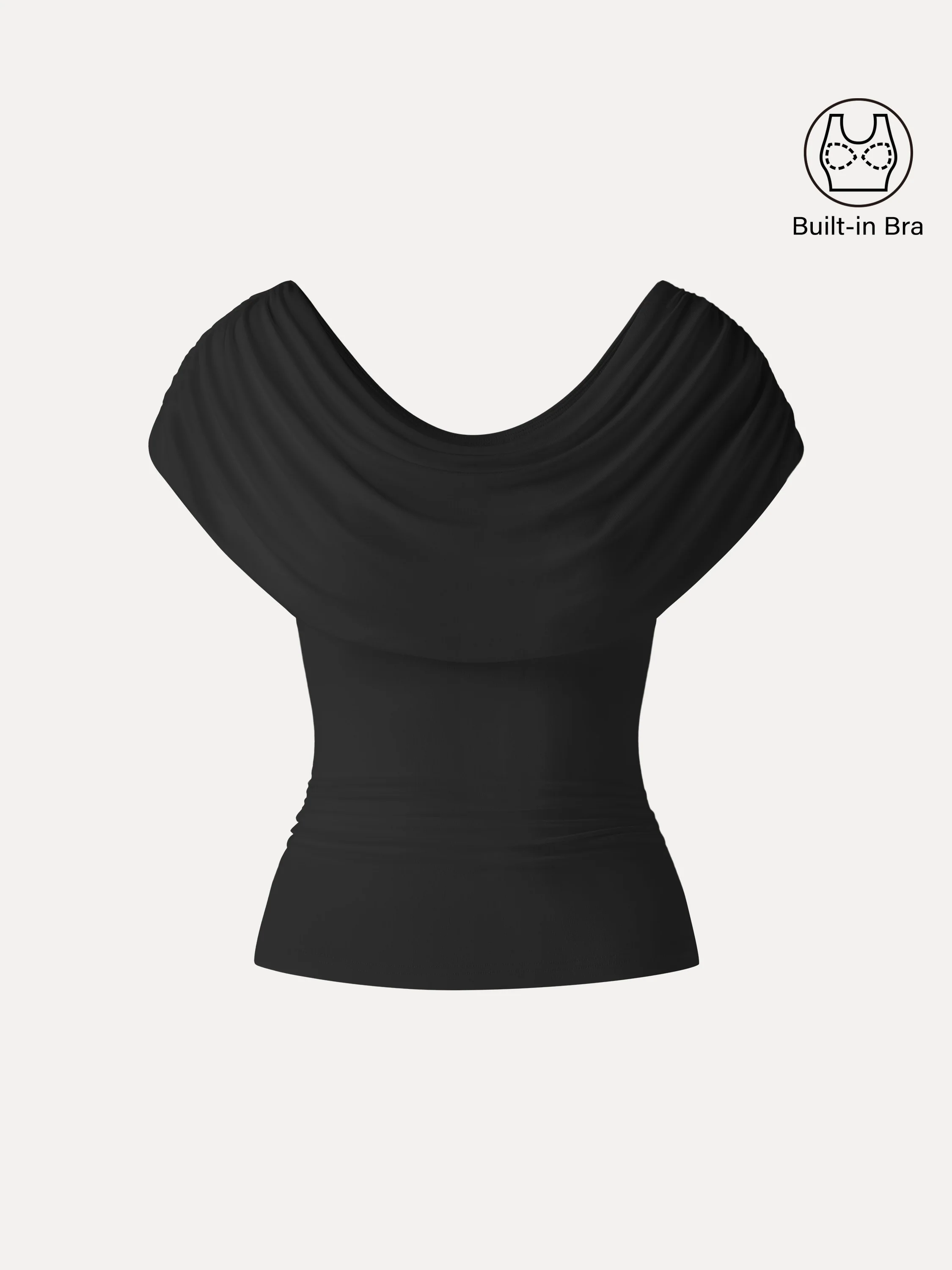UltraSoft SkinKiss Draped U-Neck Ruched Bra Top - Image 15