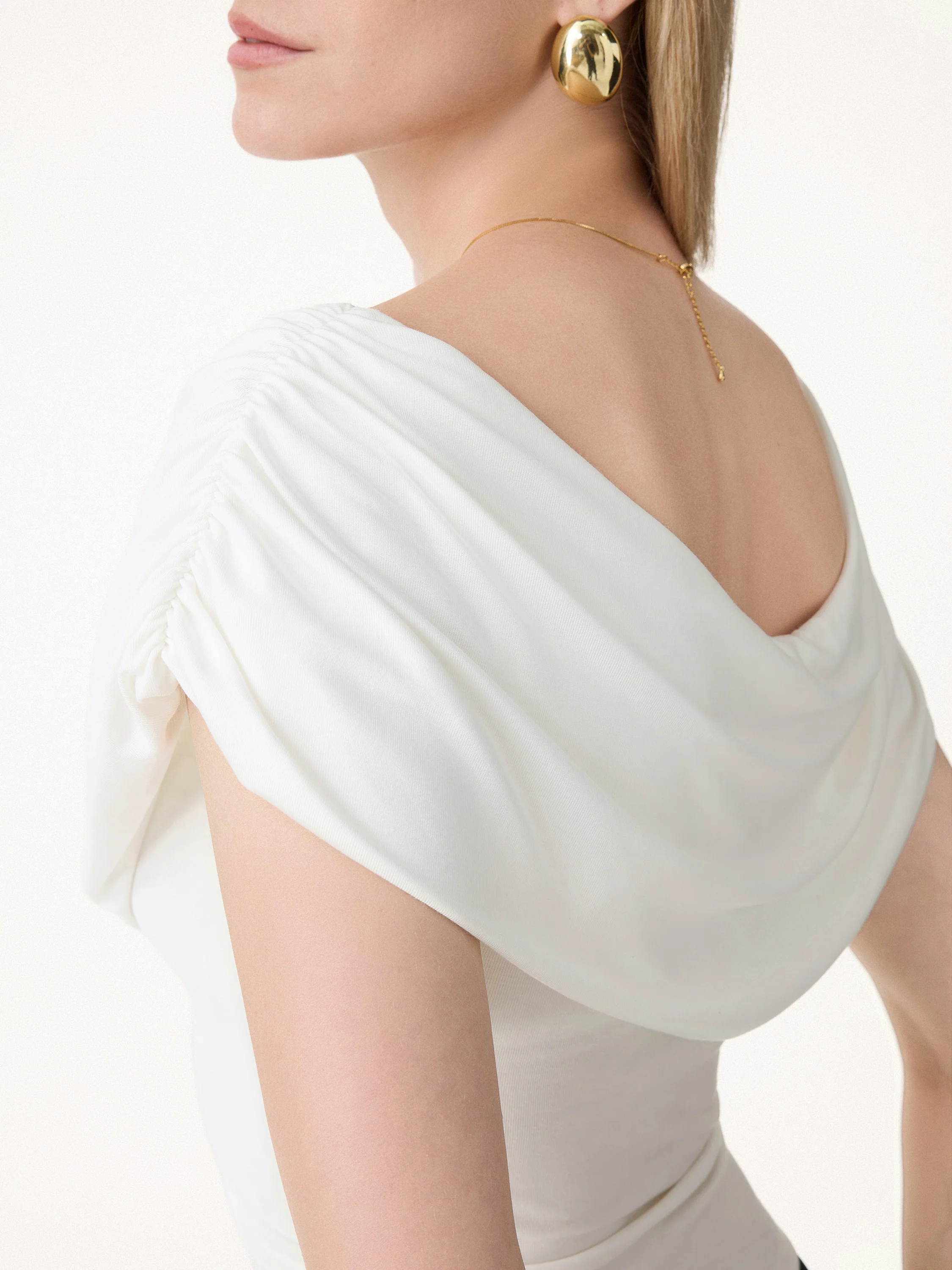 UltraSoft SkinKiss Draped U-Neck Ruched Bra Top - Image 3
