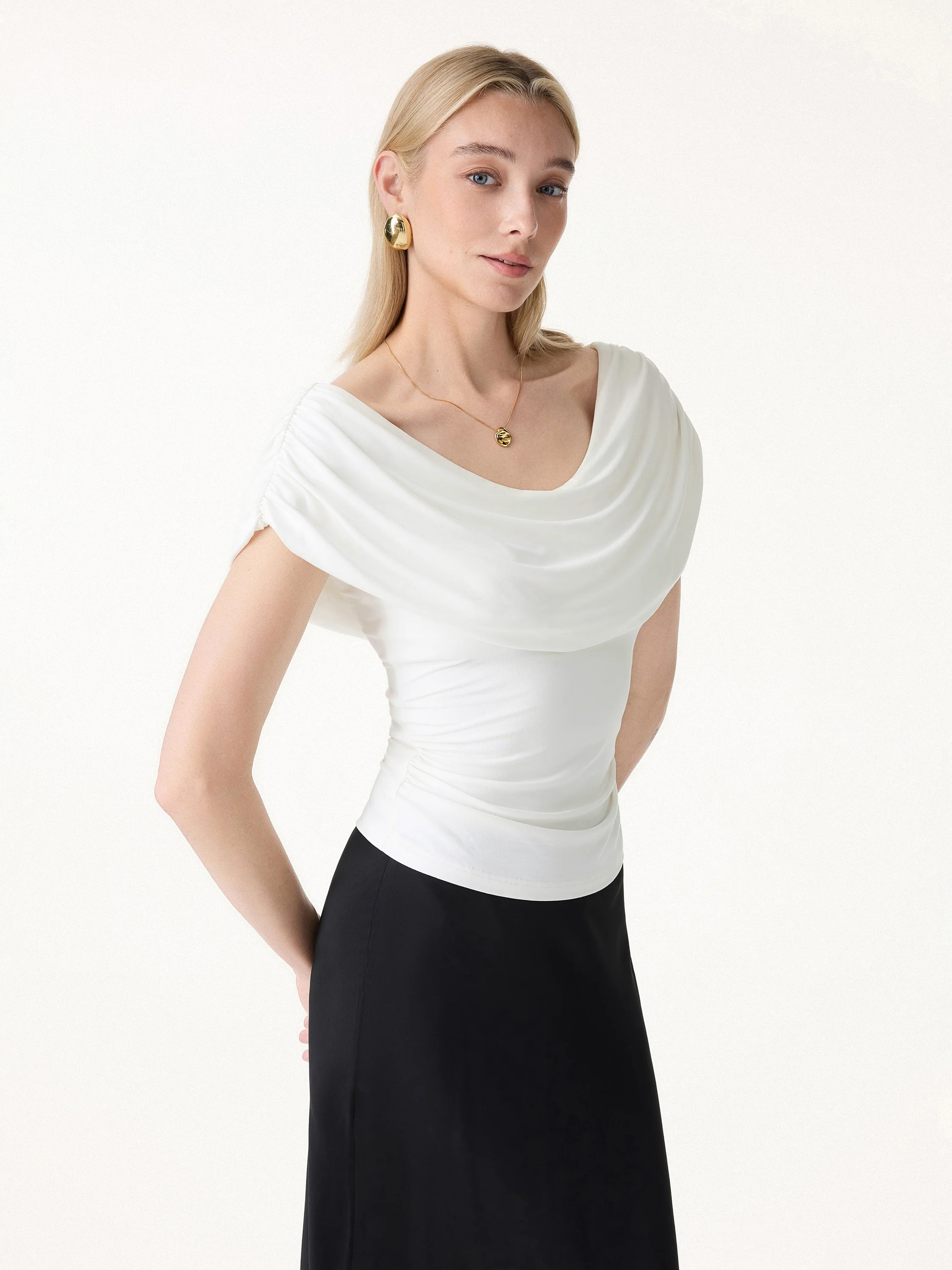 UltraSoft SkinKiss Draped U-Neck Ruched Bra Top - Image 7