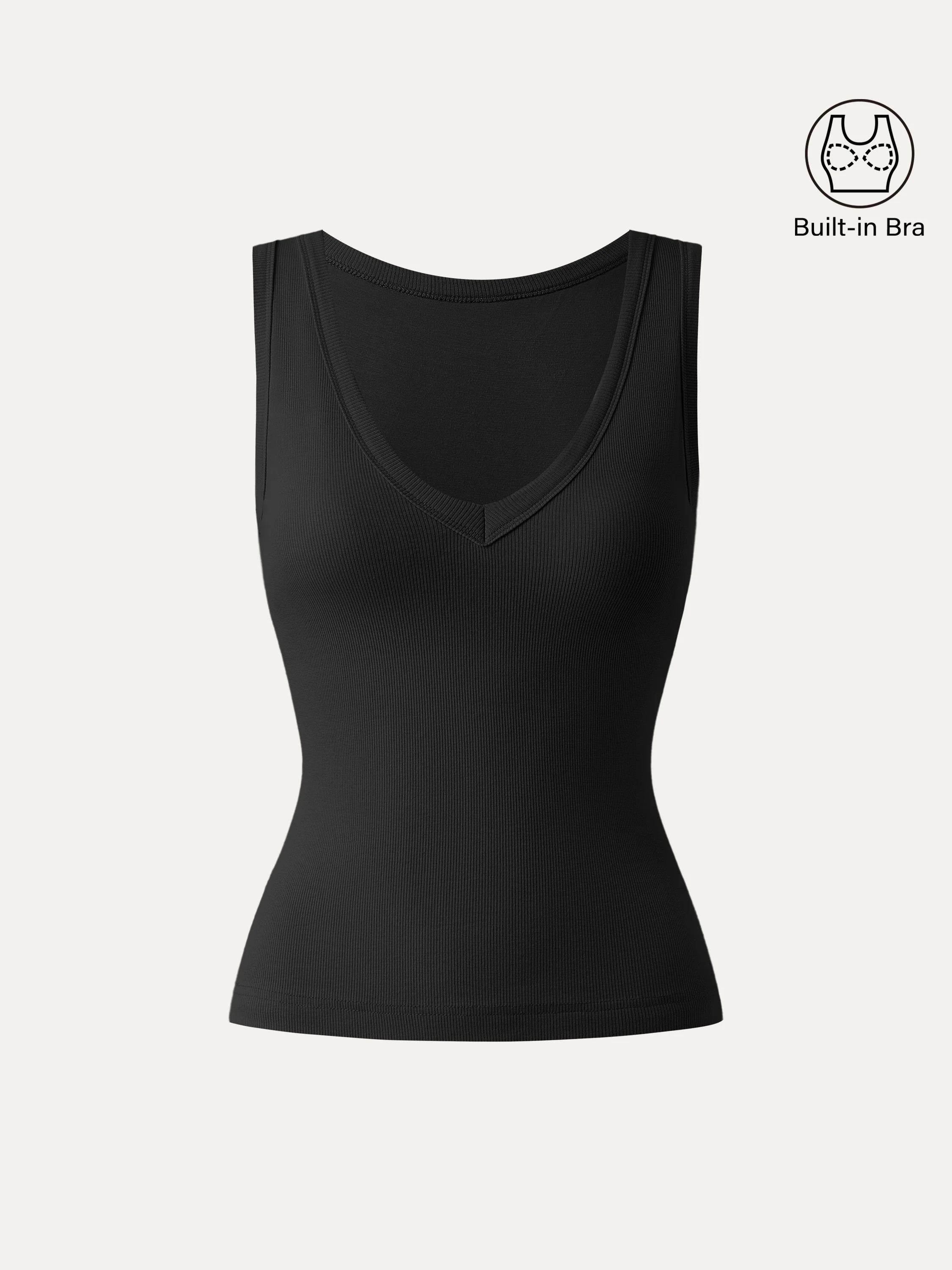 Stretchy V-neck Cotton New Airy Bra Tank - Image 13