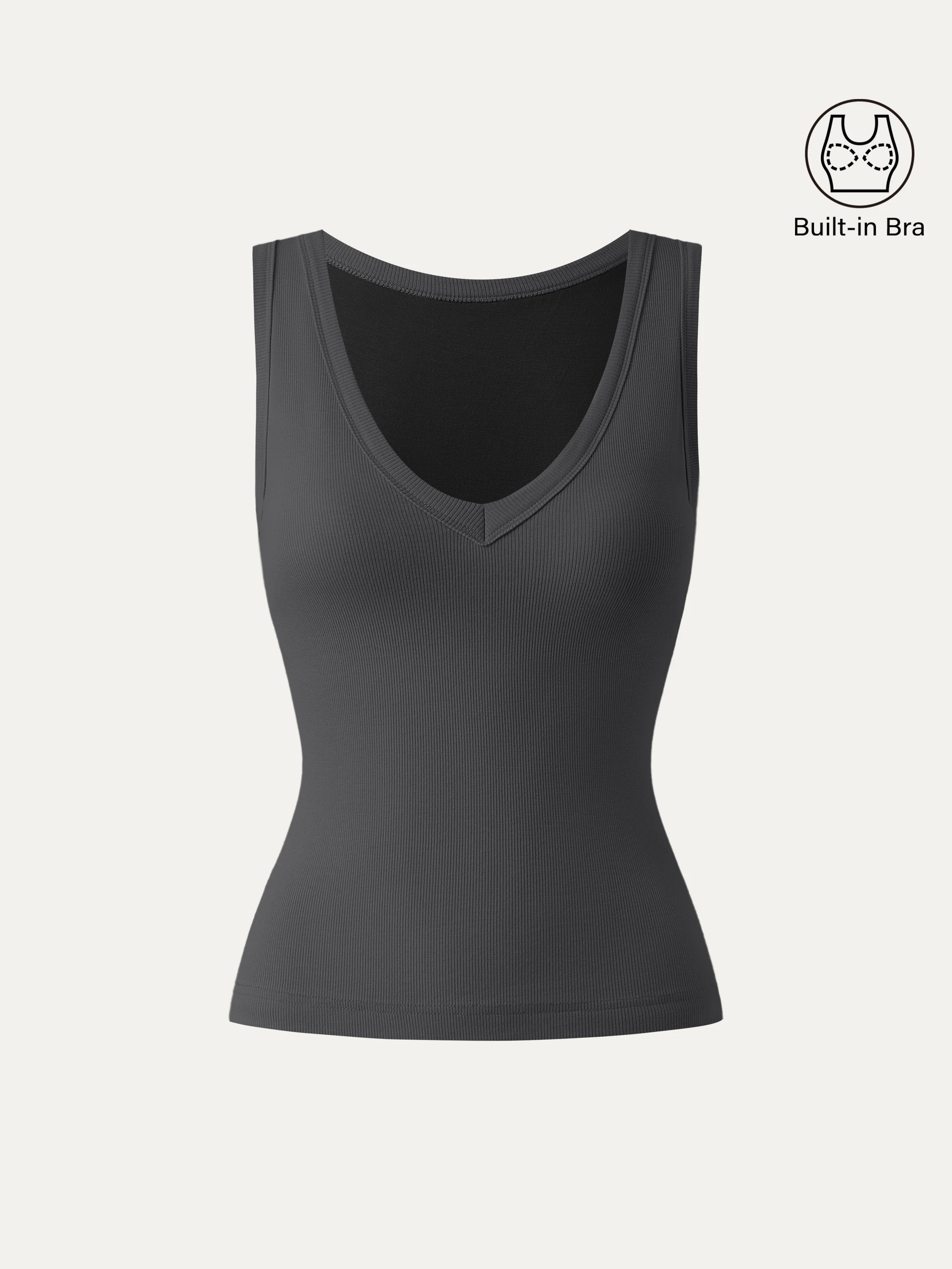 Stretchy V-neck Cotton New Airy Bra Tank - Image 15