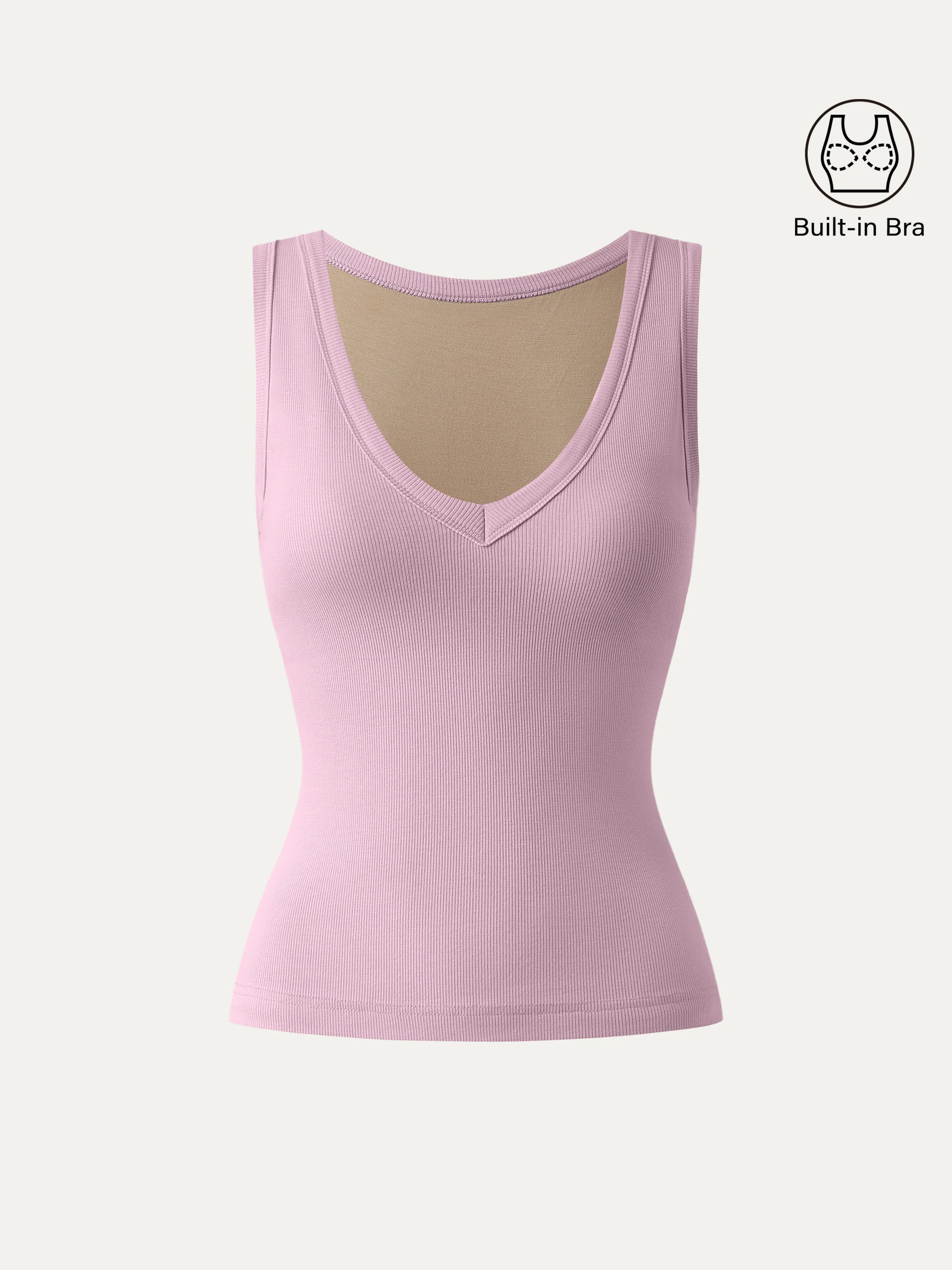 Stretchy V-neck Cotton New Airy Bra Tank - Image 16
