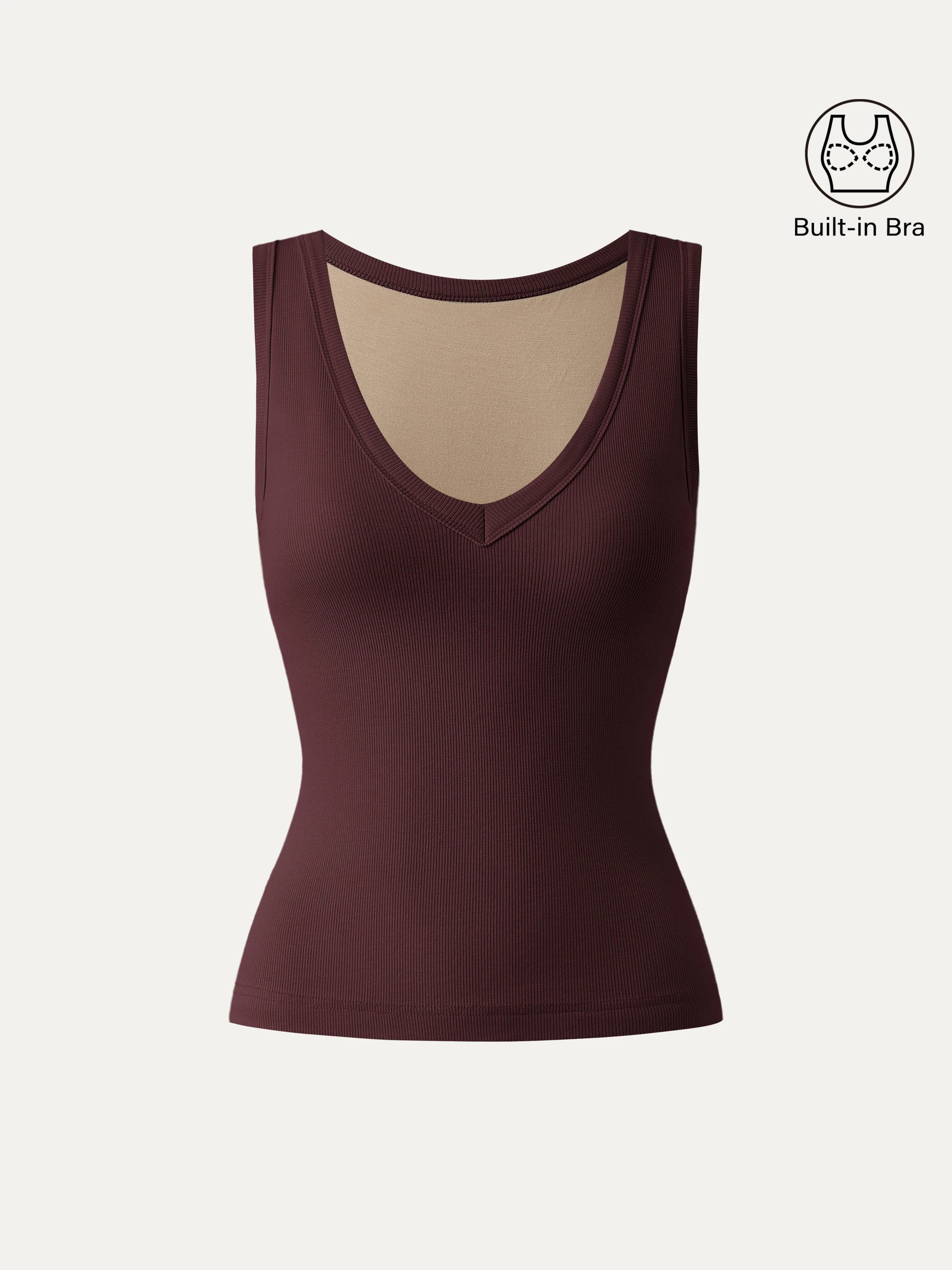 Stretchy V-neck Cotton New Airy Bra Tank - Image 17