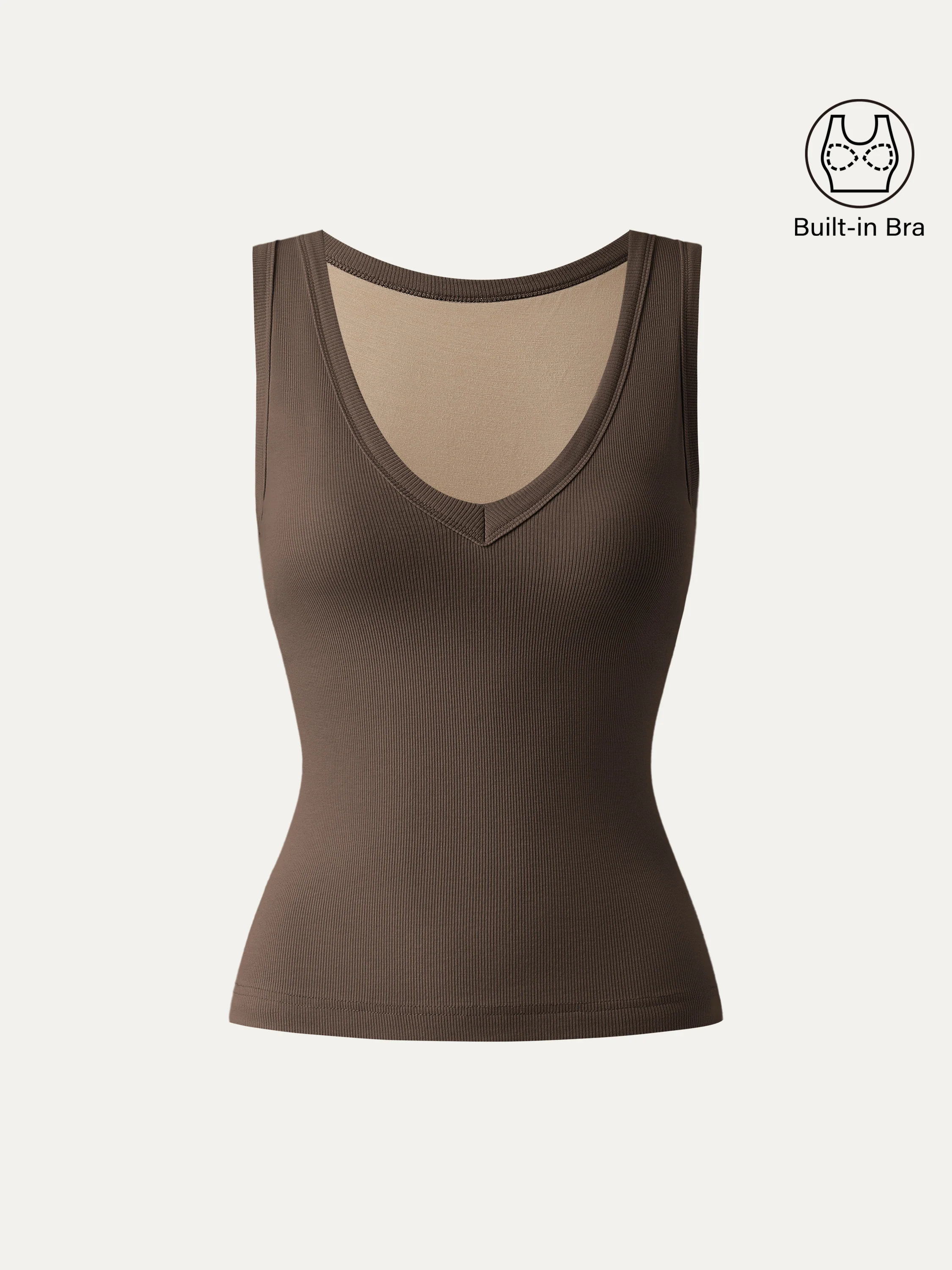 Stretchy V-neck Cotton New Airy Bra Tank - Image 19