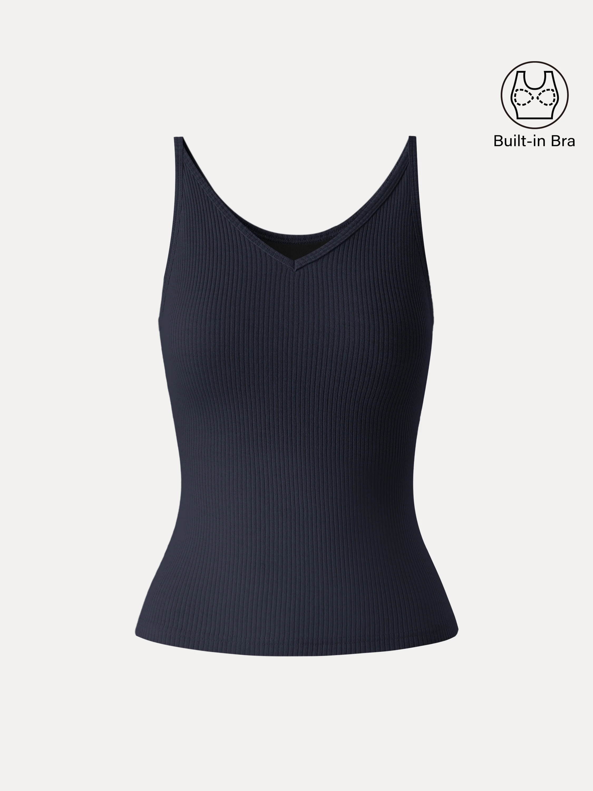 V-Neck Spaghetti Bra Tank - Image 11