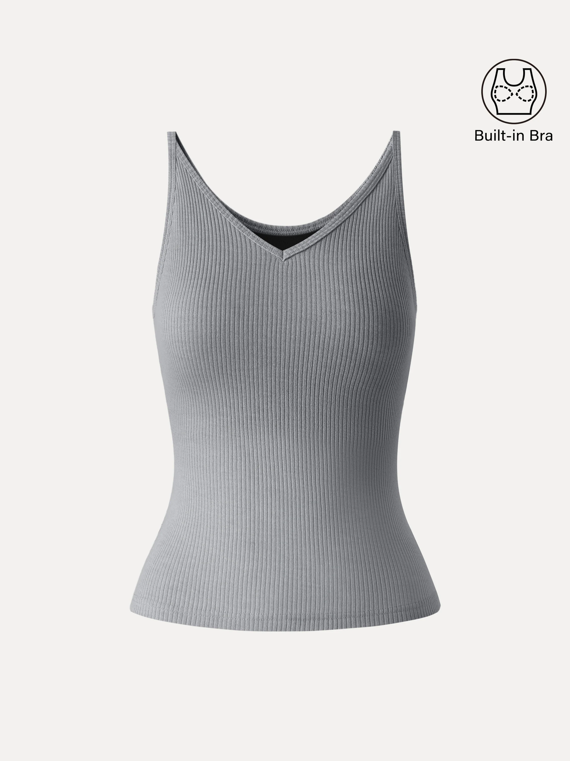 V-Neck Spaghetti Bra Tank - Image 15