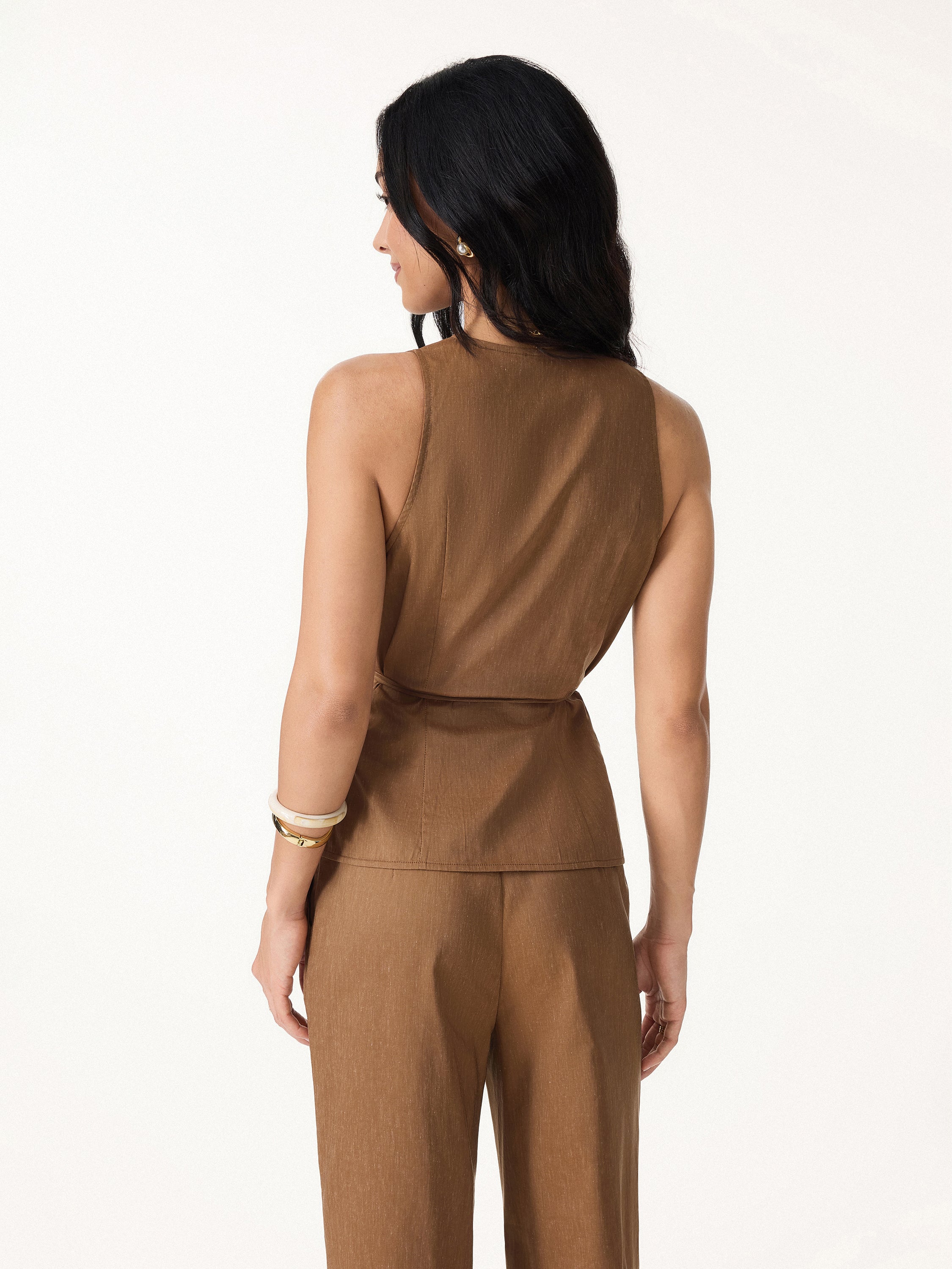 Wrap Top with Self-Tie - Image 3