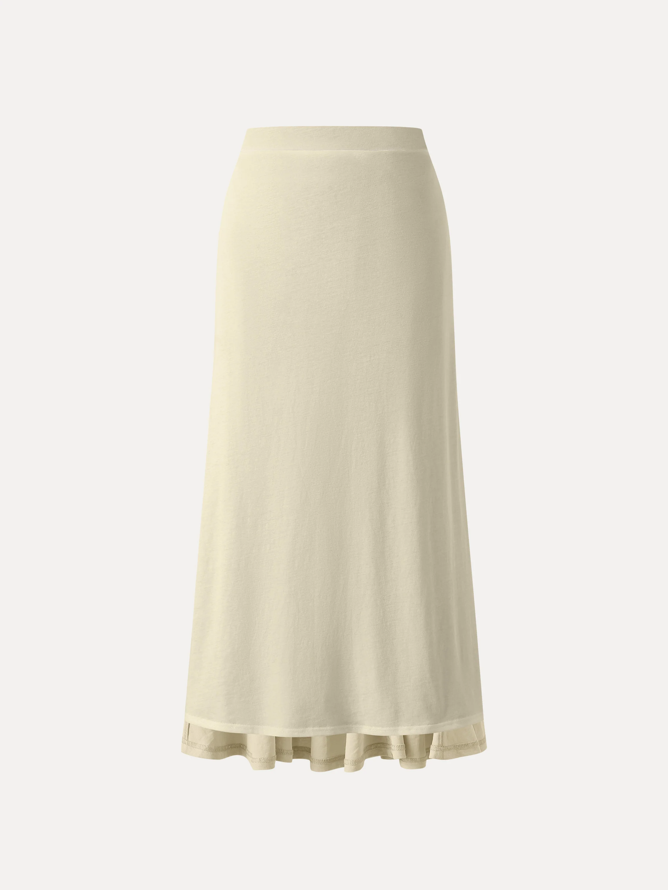 Wrinkle-resistant Cotton-linen Pull-on Midi Skirt - Image 8