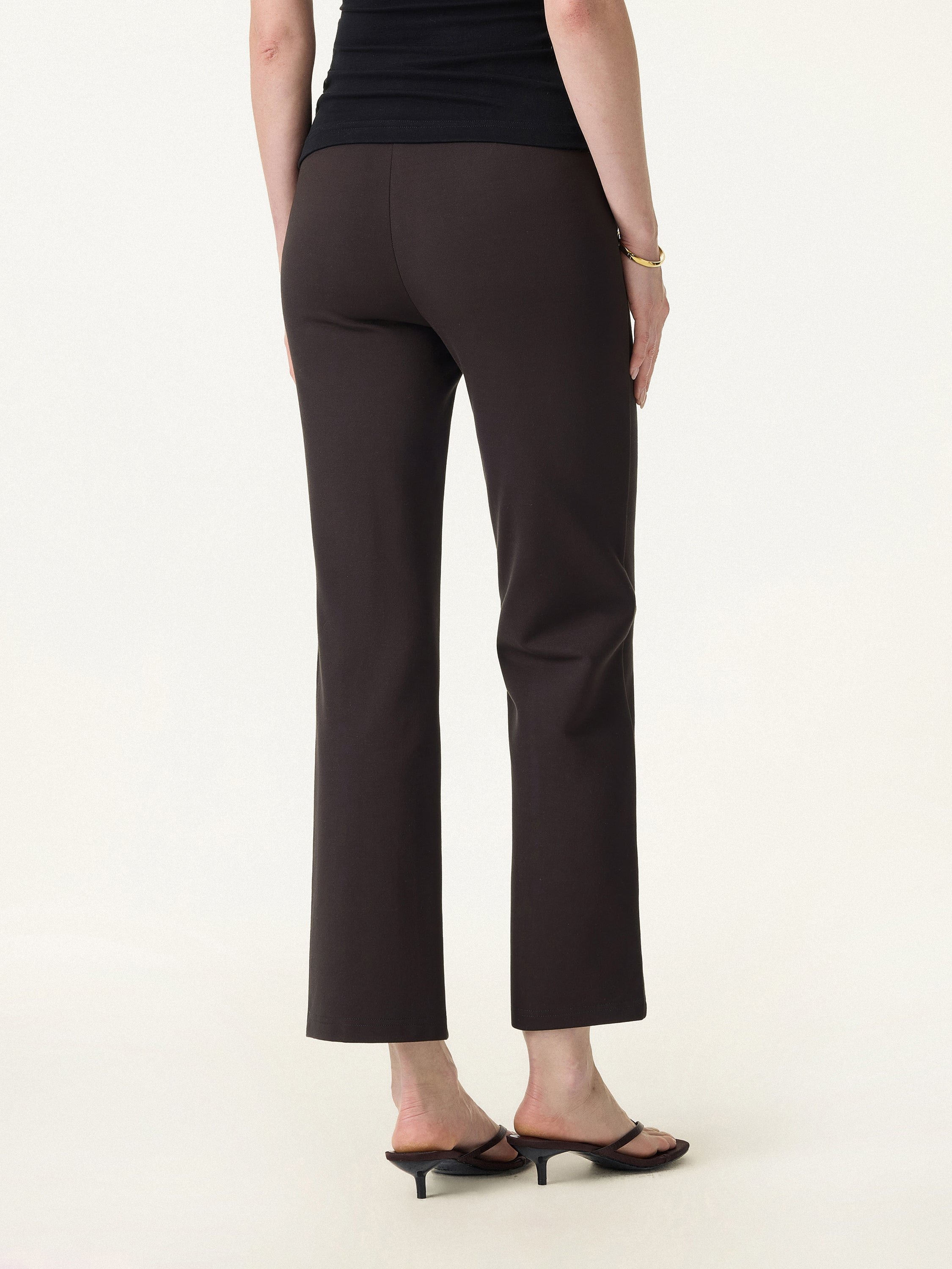 Wrinkle-Resistant High Rise Cropped Flare Leg Travel Pants - Image 8