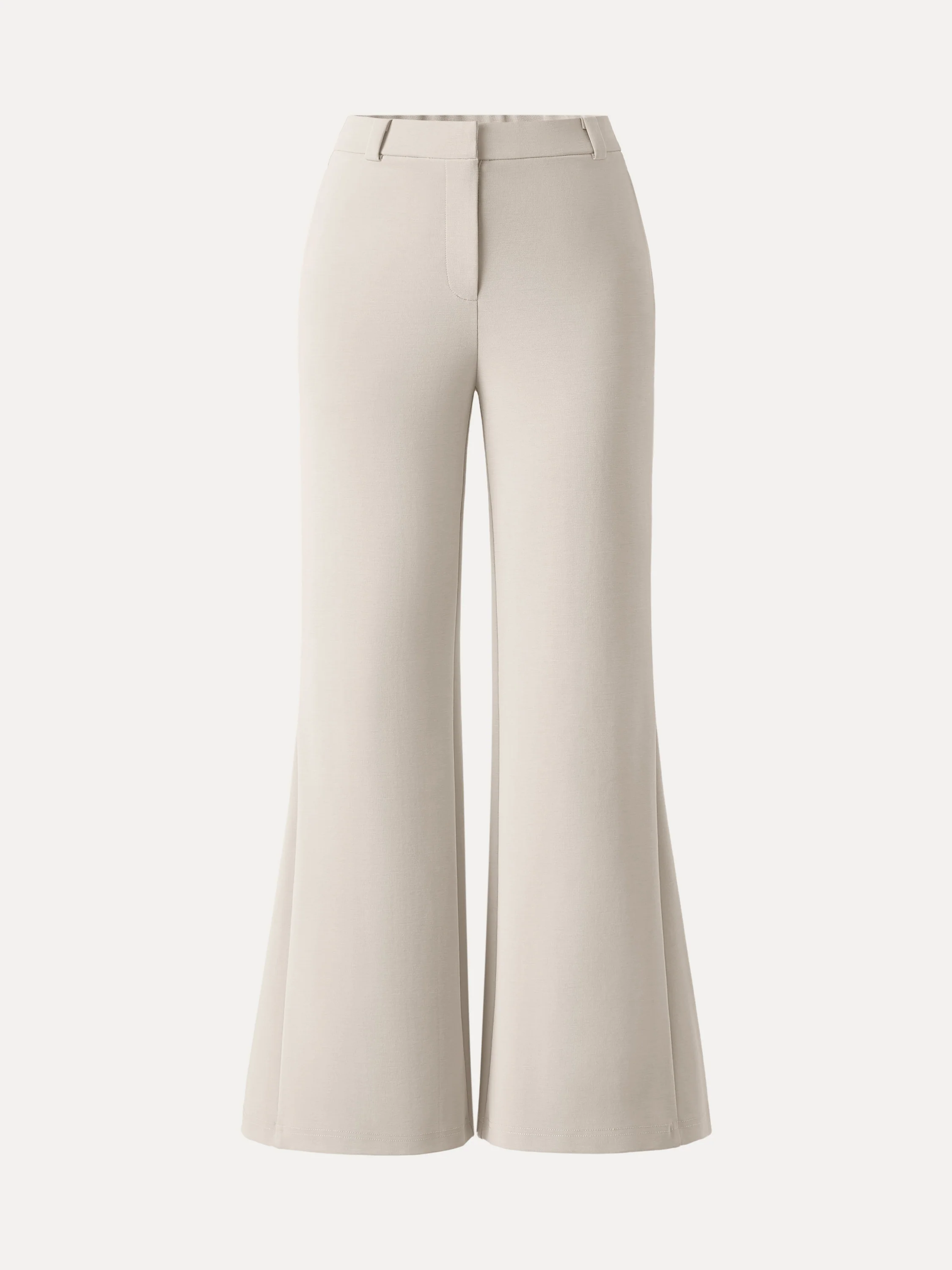 Wrinkle-Resistant High Rise Flared Trousers with Pockets - Image 11