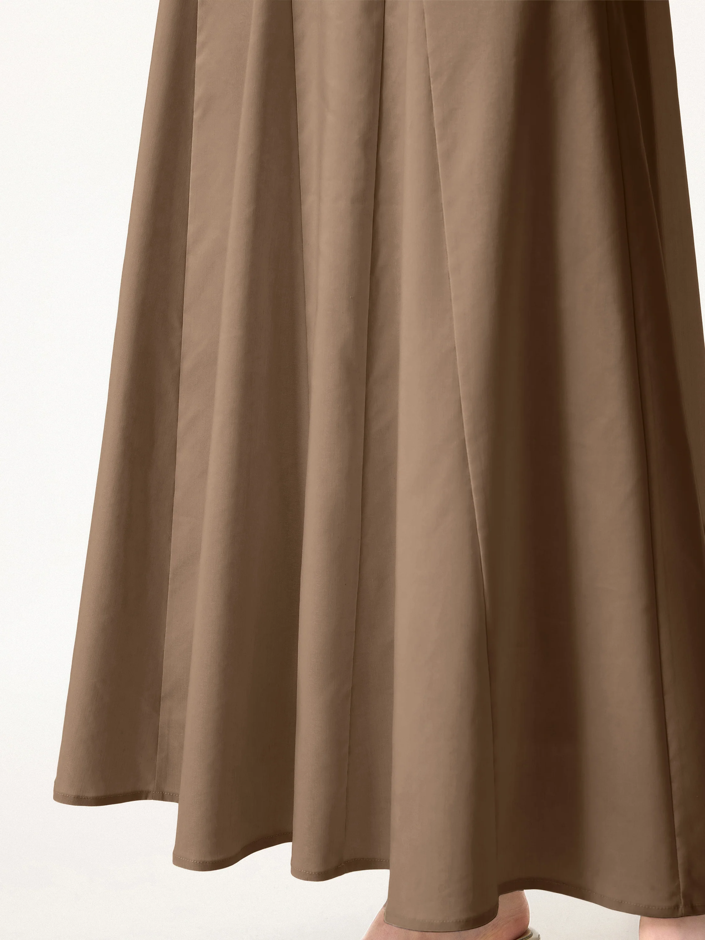 Wrinkle-Resistant Linen Blend Maxi Flare Skirt - Image 4