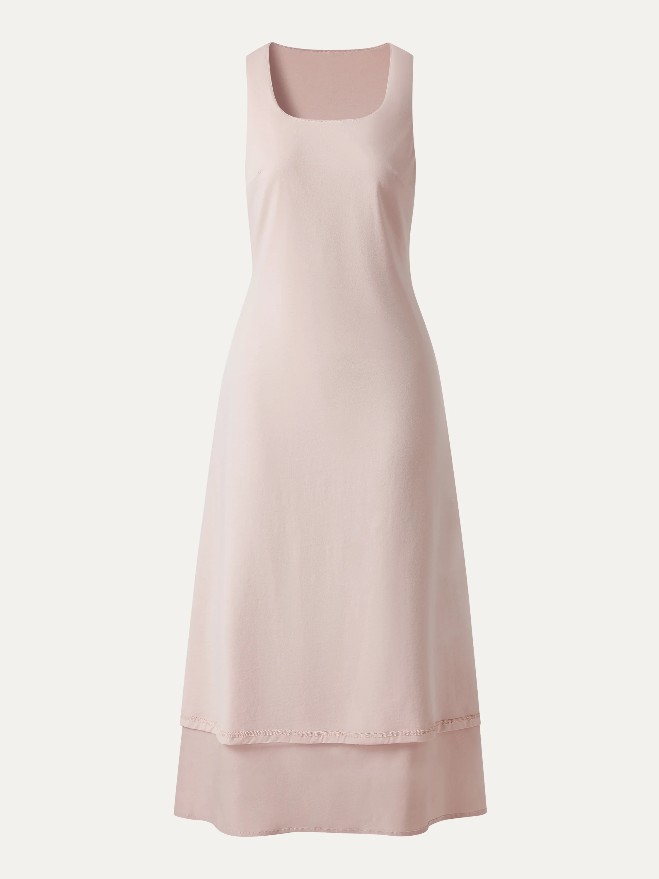 Wrinkle-Resistant Linen Blend U-Neck Maxi Dress with Pockets - Image 10