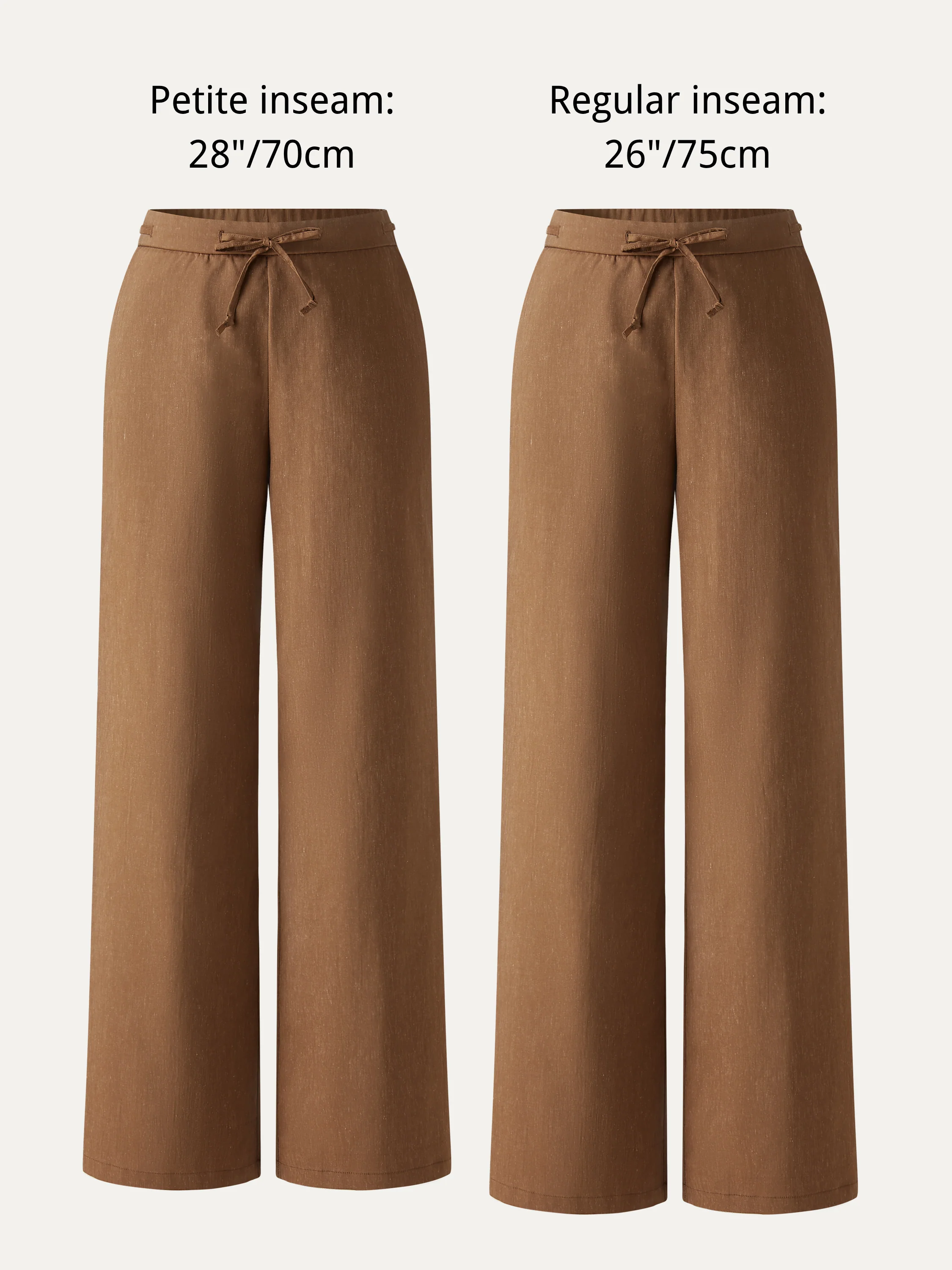 Wrinkle-Resistant Linen Drawstring Wide Leg Pants with Pockets - Image 12