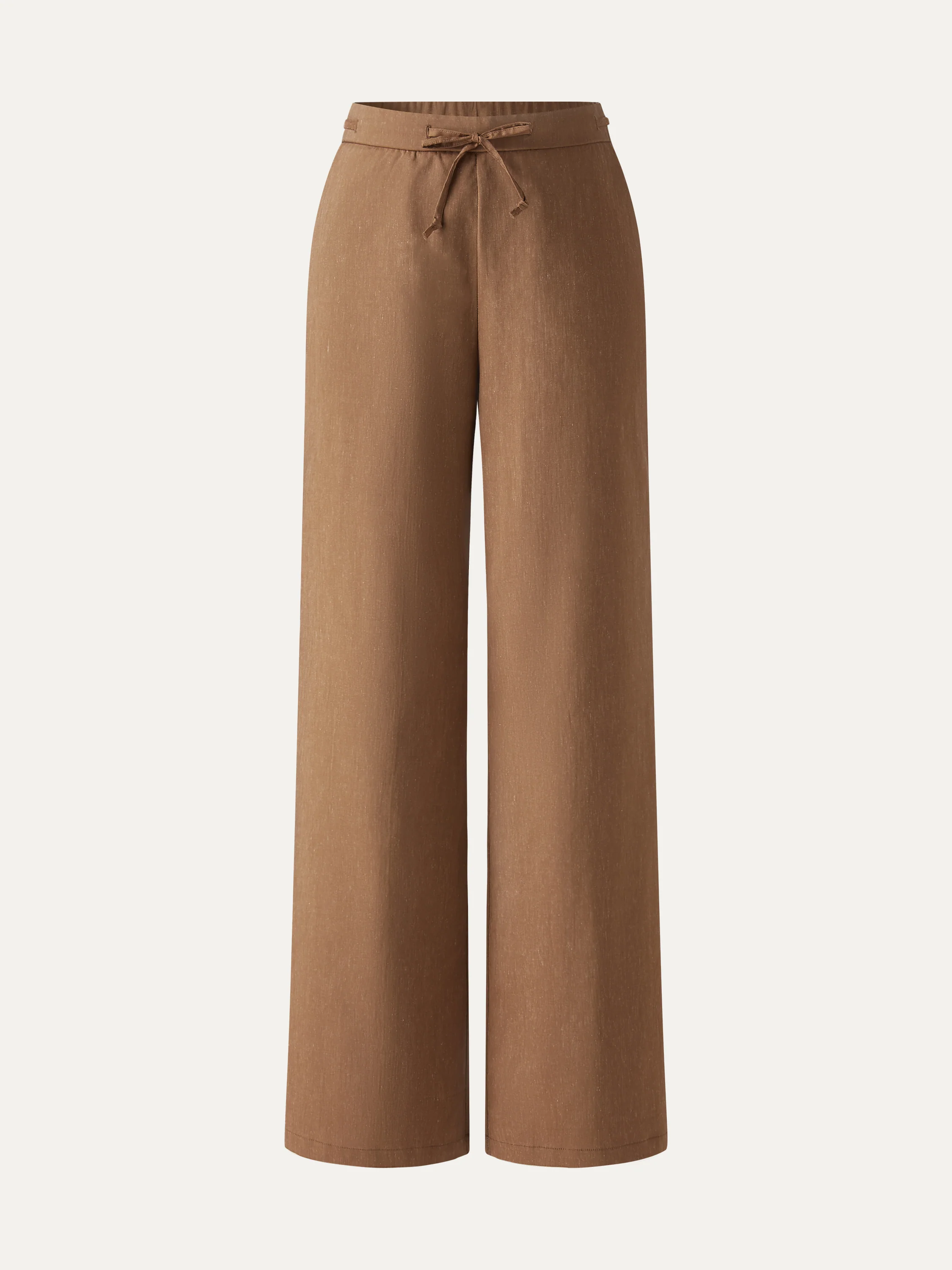 Wrinkle-Resistant Linen Drawstring Wide Leg Pants with Pockets - Image 13
