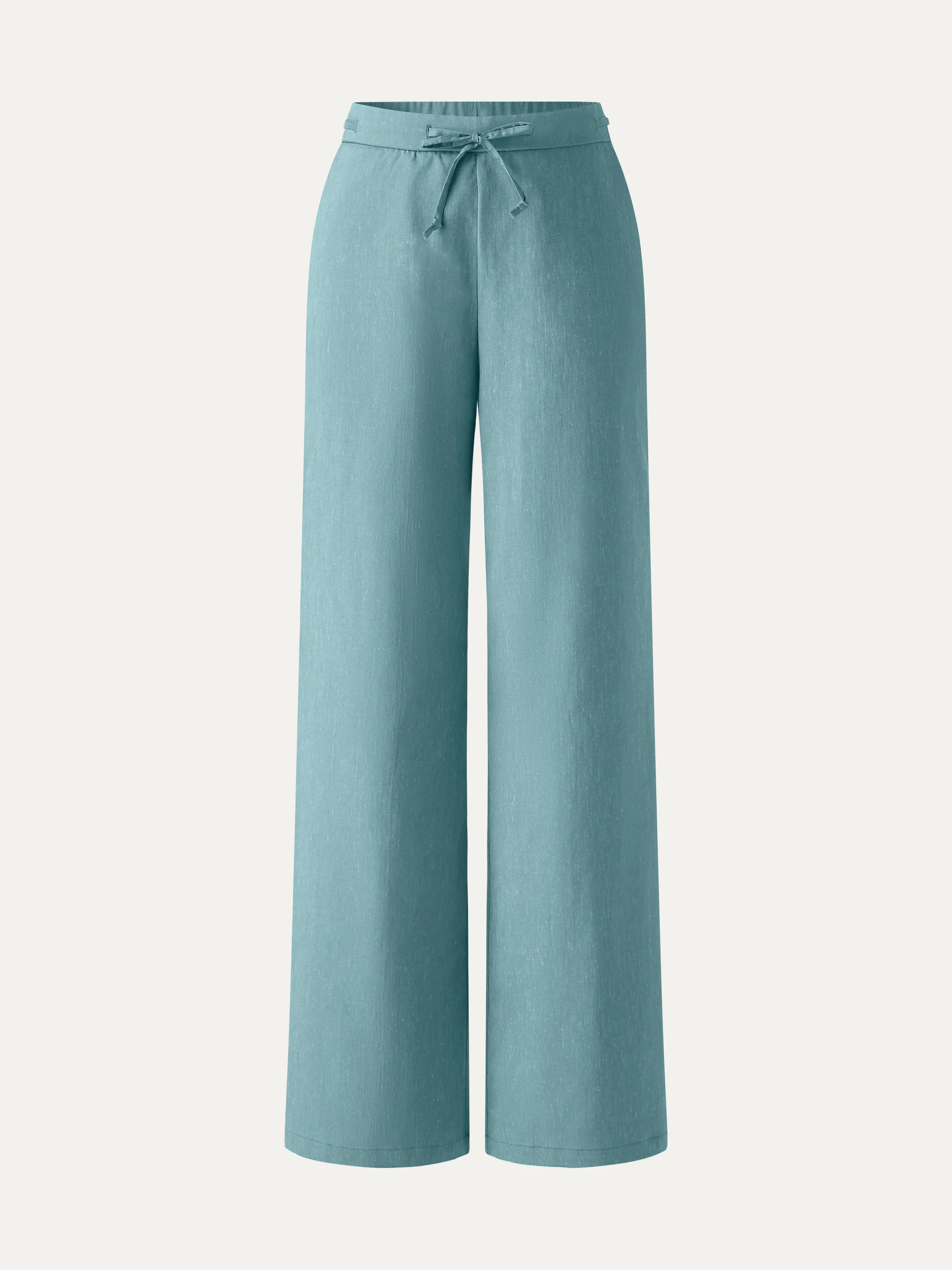 Wrinkle-Resistant Linen Drawstring Wide Leg Pants with Pockets - Image 15
