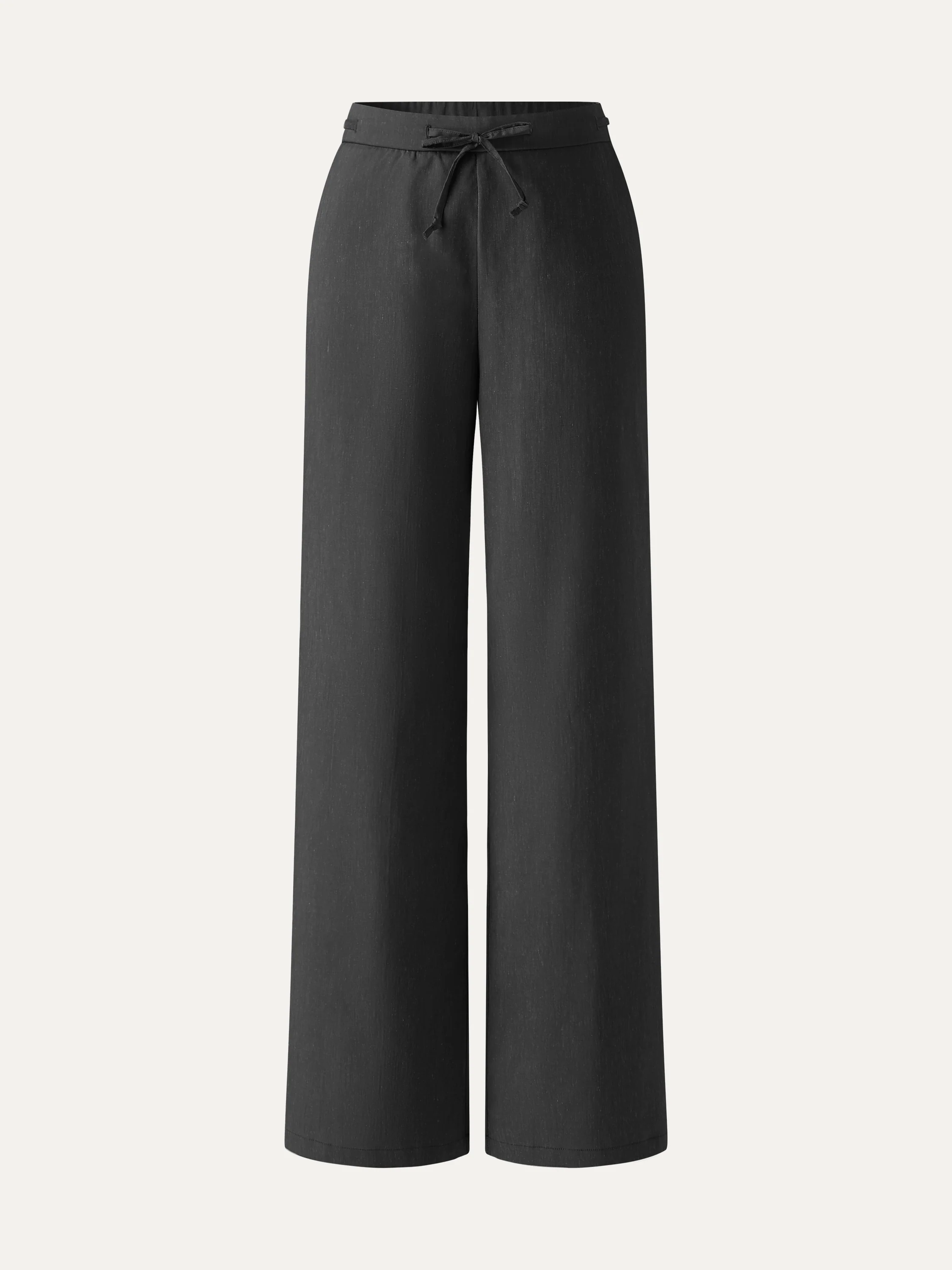 Wrinkle-Resistant Linen Drawstring Wide Leg Pants with Pockets - Image 16