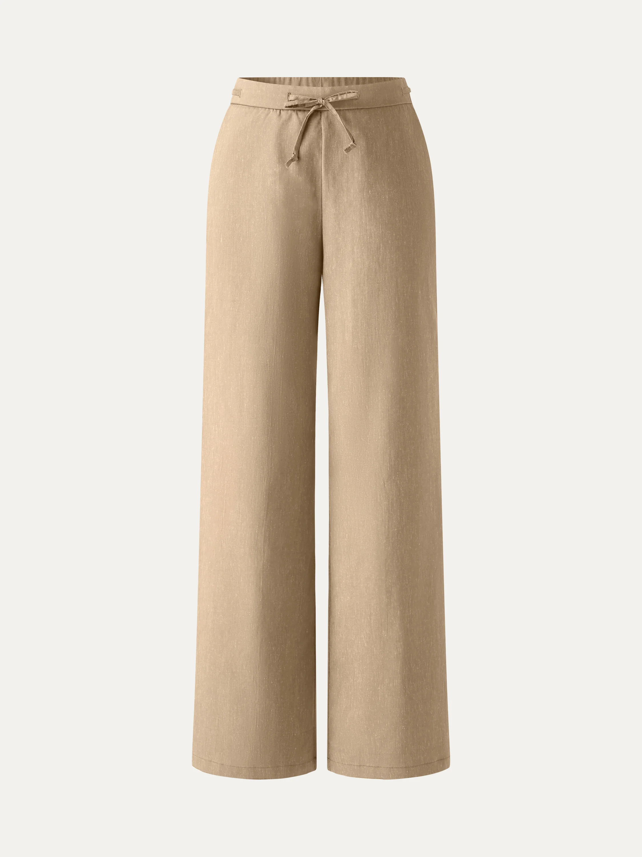 Wrinkle-Resistant Linen Drawstring Wide Leg Pants with Pockets - Image 19