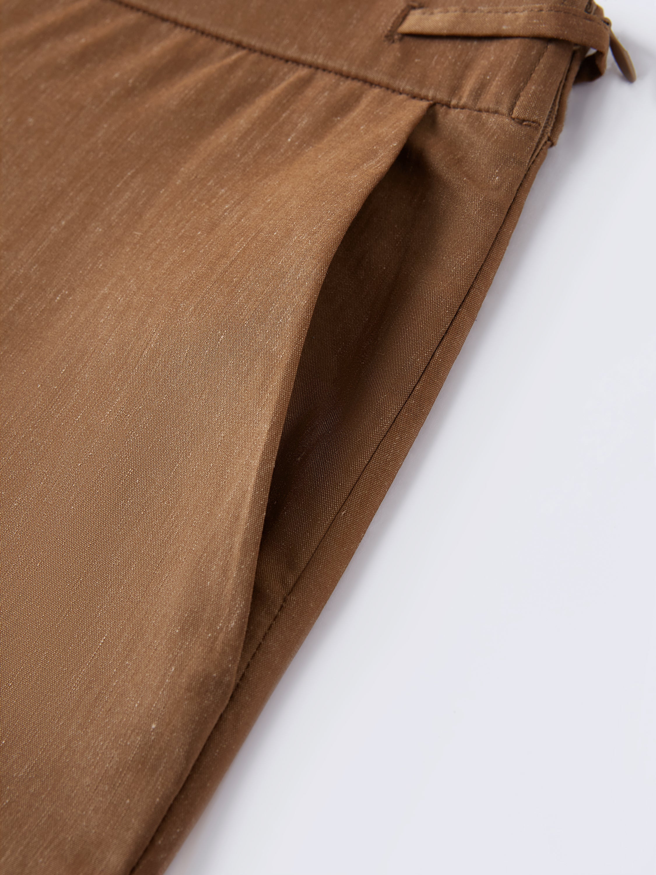Wrinkle-Resistant Linen Drawstring Wide Leg Pants with Pockets - Image 8