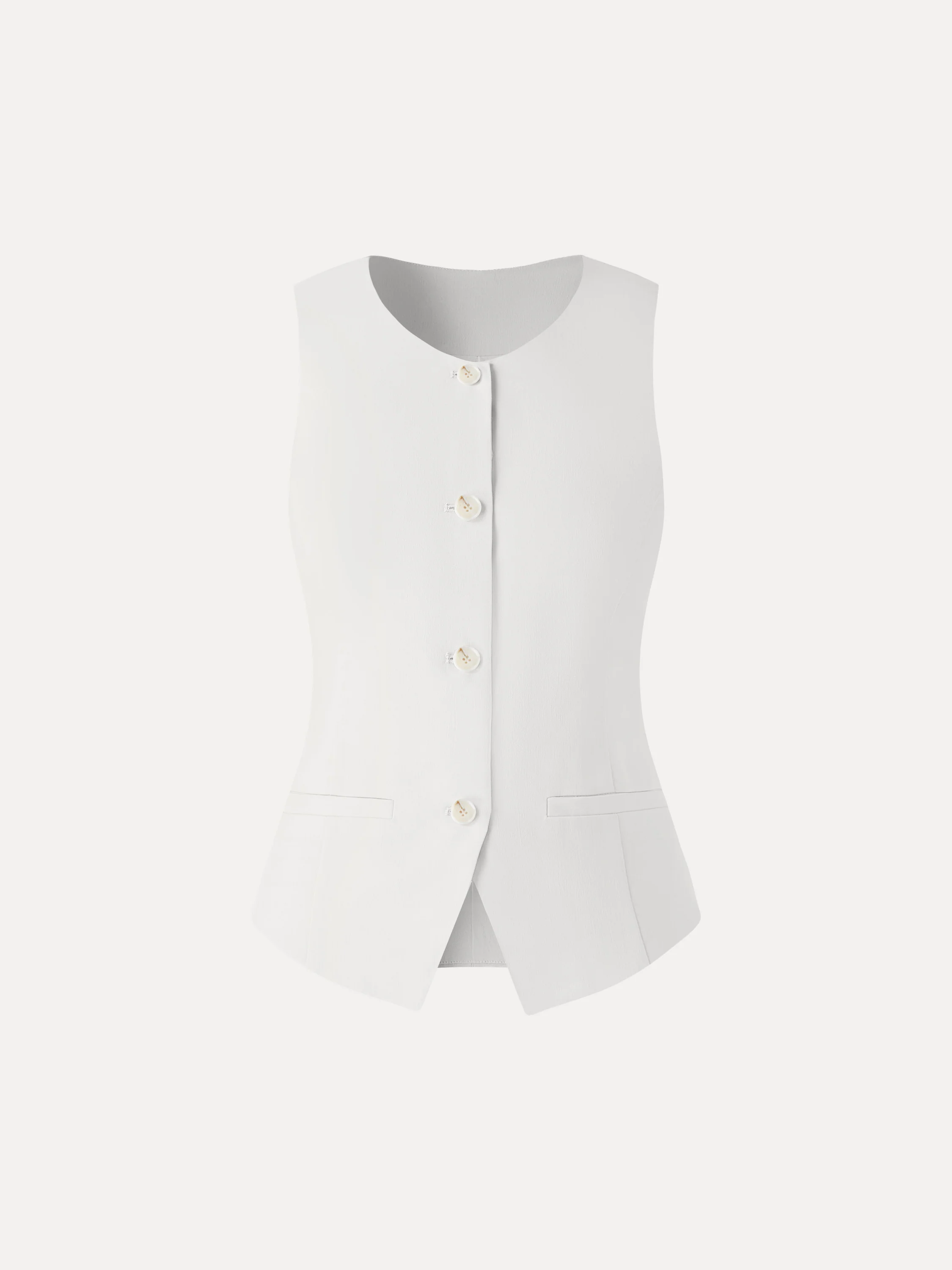 Wrinkle-Resistant Linen Summer Waistcoat with Pockets - Image 12