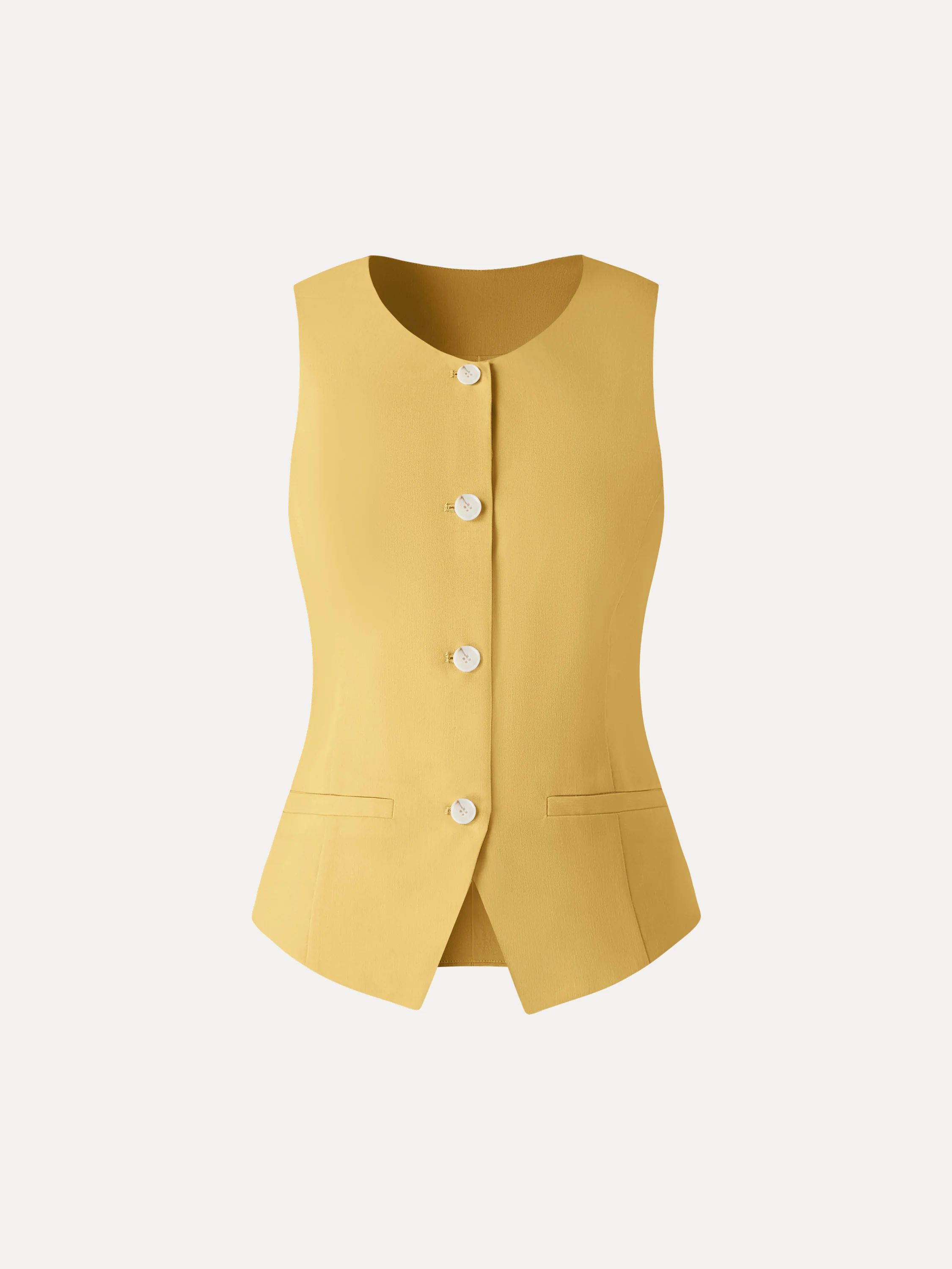 Wrinkle-Resistant Linen Summer Waistcoat with Pockets - Image 13