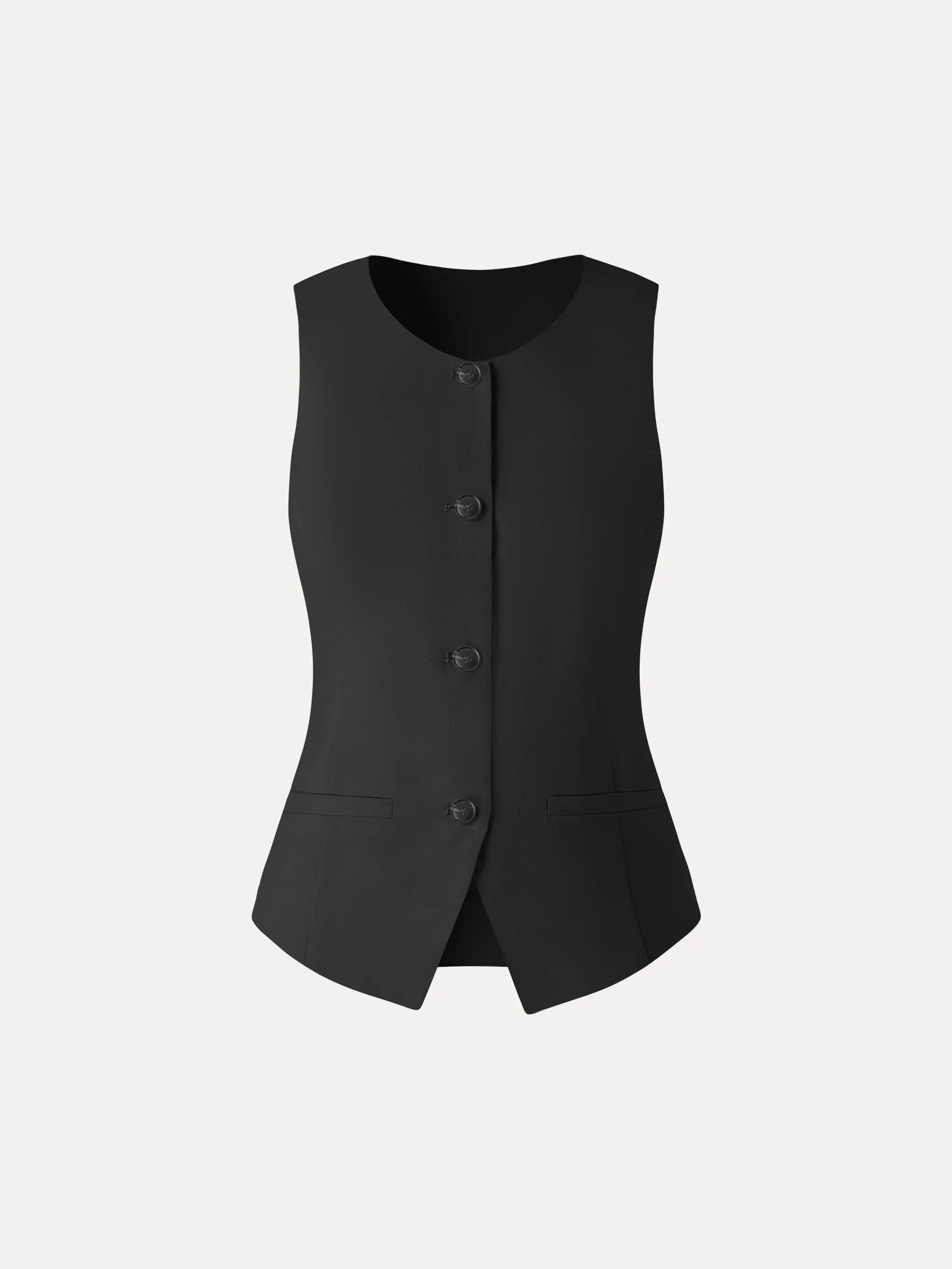 Wrinkle-Resistant Linen Summer Waistcoat with Pockets - Image 14