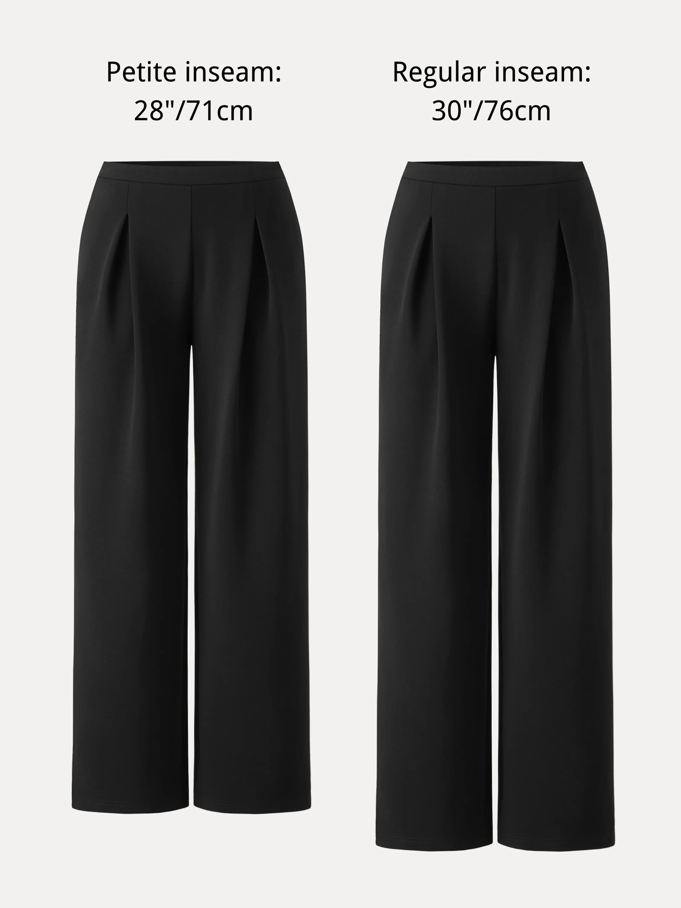Wrinkle-Resistant Mid Rise Wide Leg Pleated Pants with Pockets - Image 11