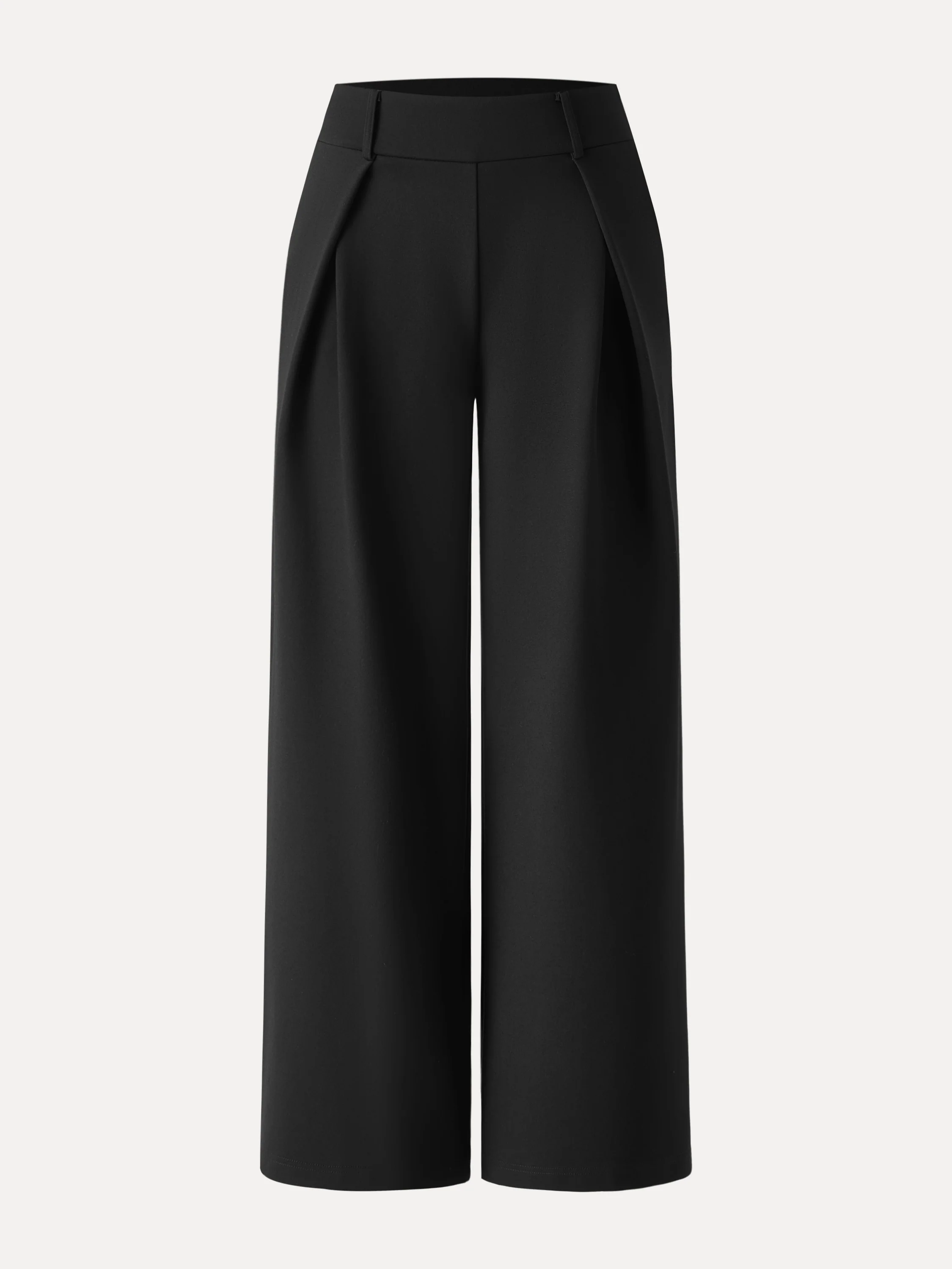 Wrinkle-Resistant Stretchy High Rise Wide Leg Pants with Pockets - Image 10