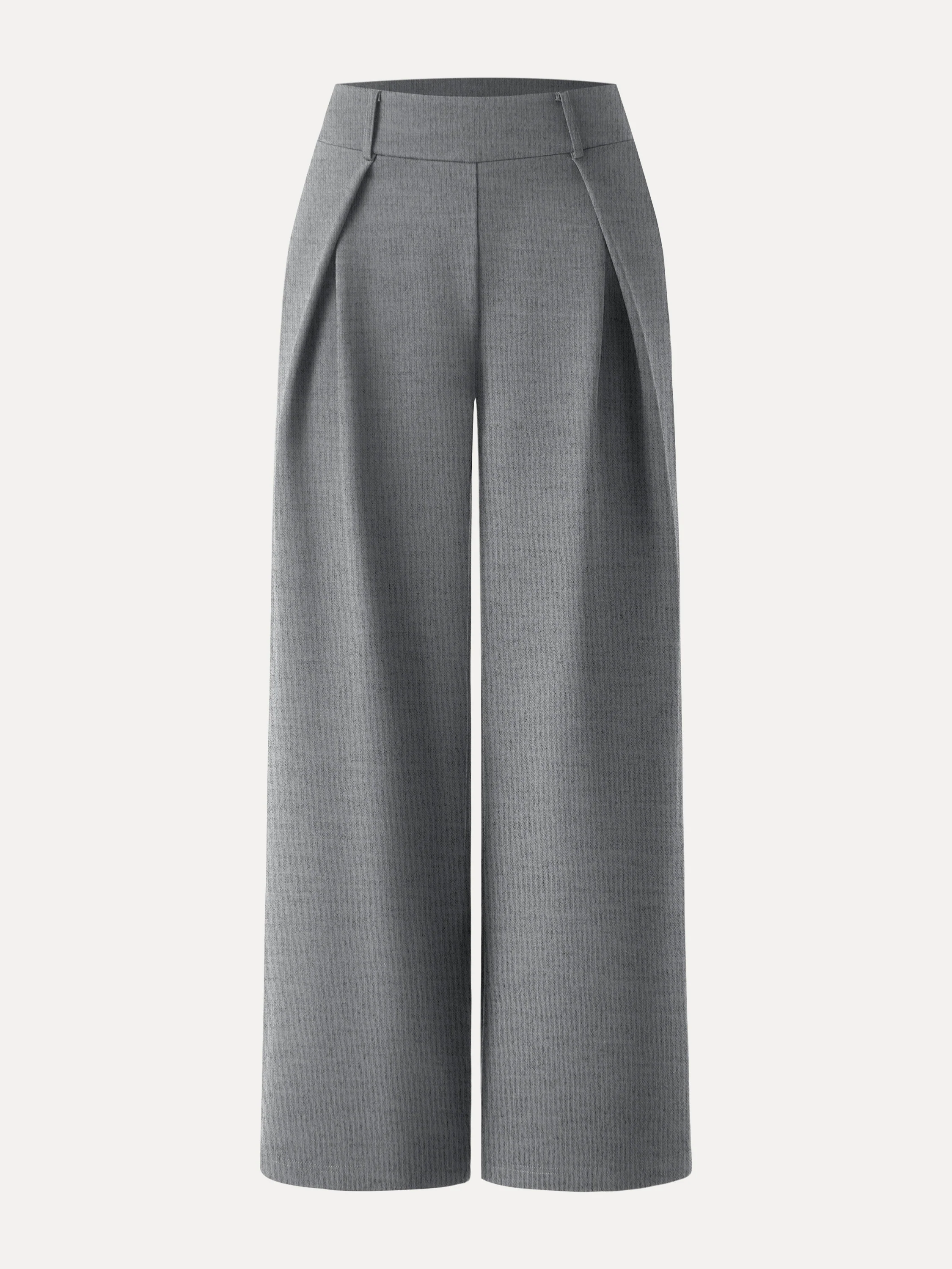 Wrinkle-Resistant Stretchy High Rise Wide Leg Pants with Pockets - Image 8