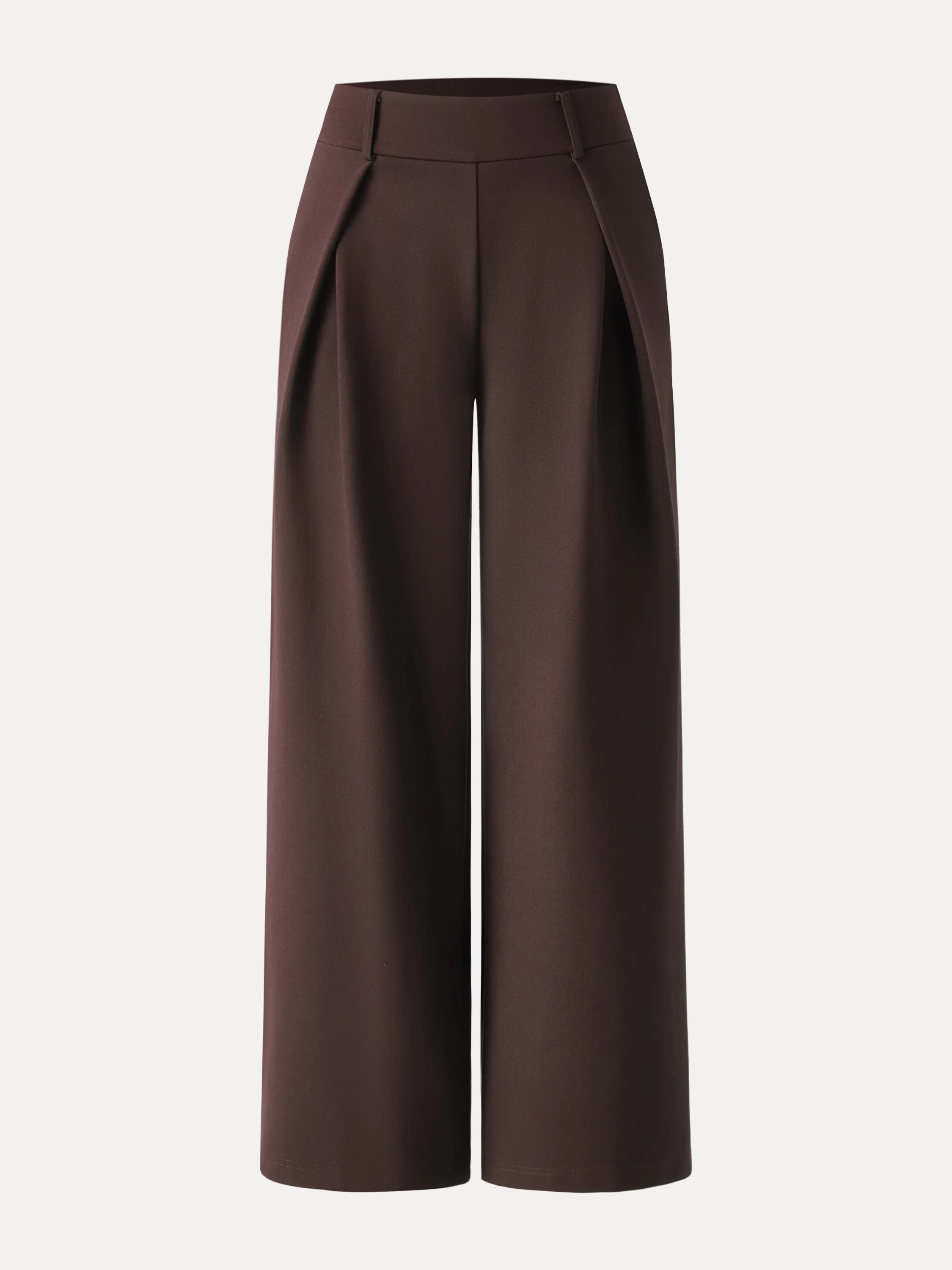 Wrinkle-Resistant Stretchy High Rise Wide Leg Pants with Pockets - Image 9